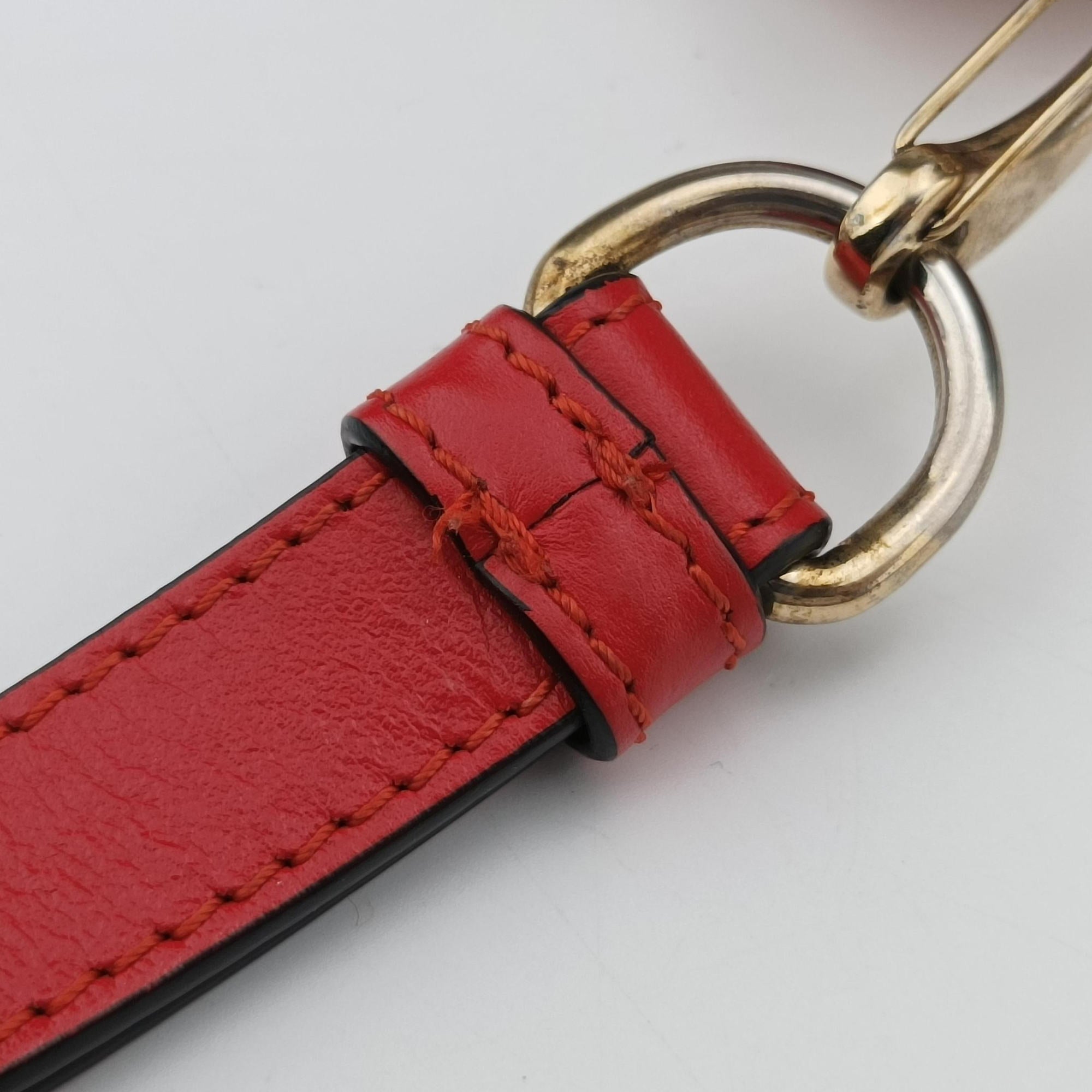 Pre-owned VERSACE La Medusa Red Leather  shoulderbag | stylenewstar