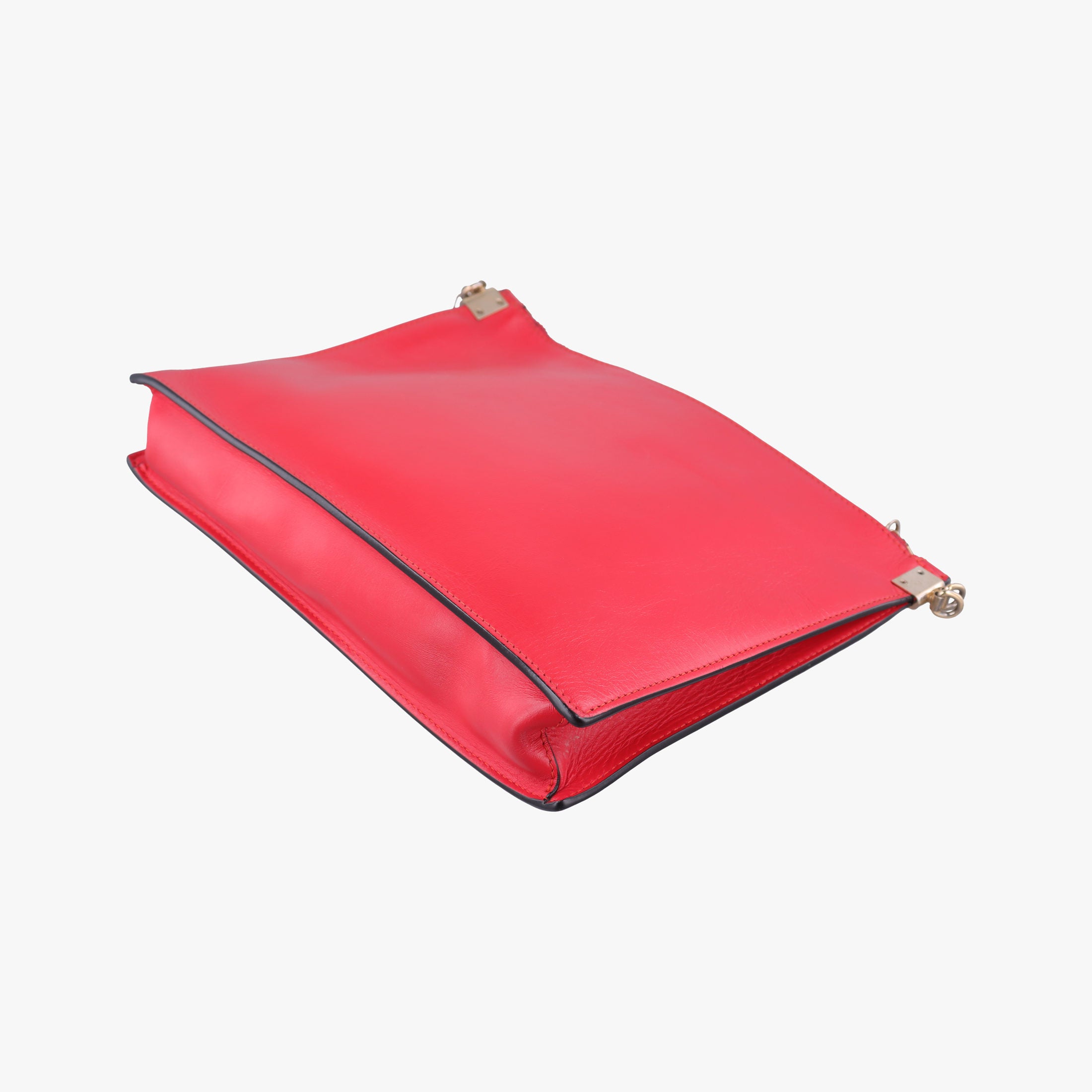 Pre-owned VERSACE La Medusa Red Leather  shoulderbag | stylenewstar