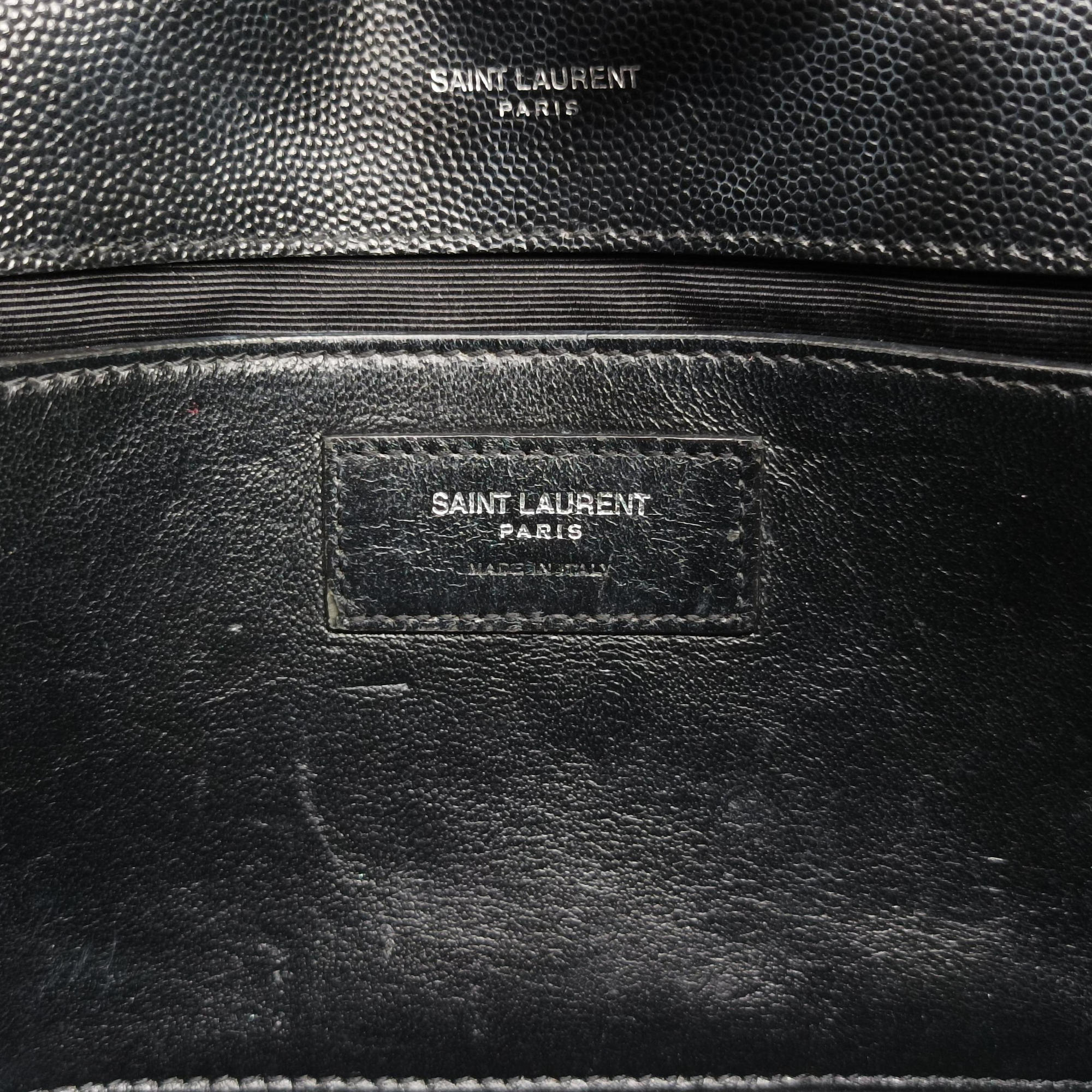 Pre-owned Yves Saint Laurent KATE Black Caviar Skin 364021 shoulderbag | stylenewstar