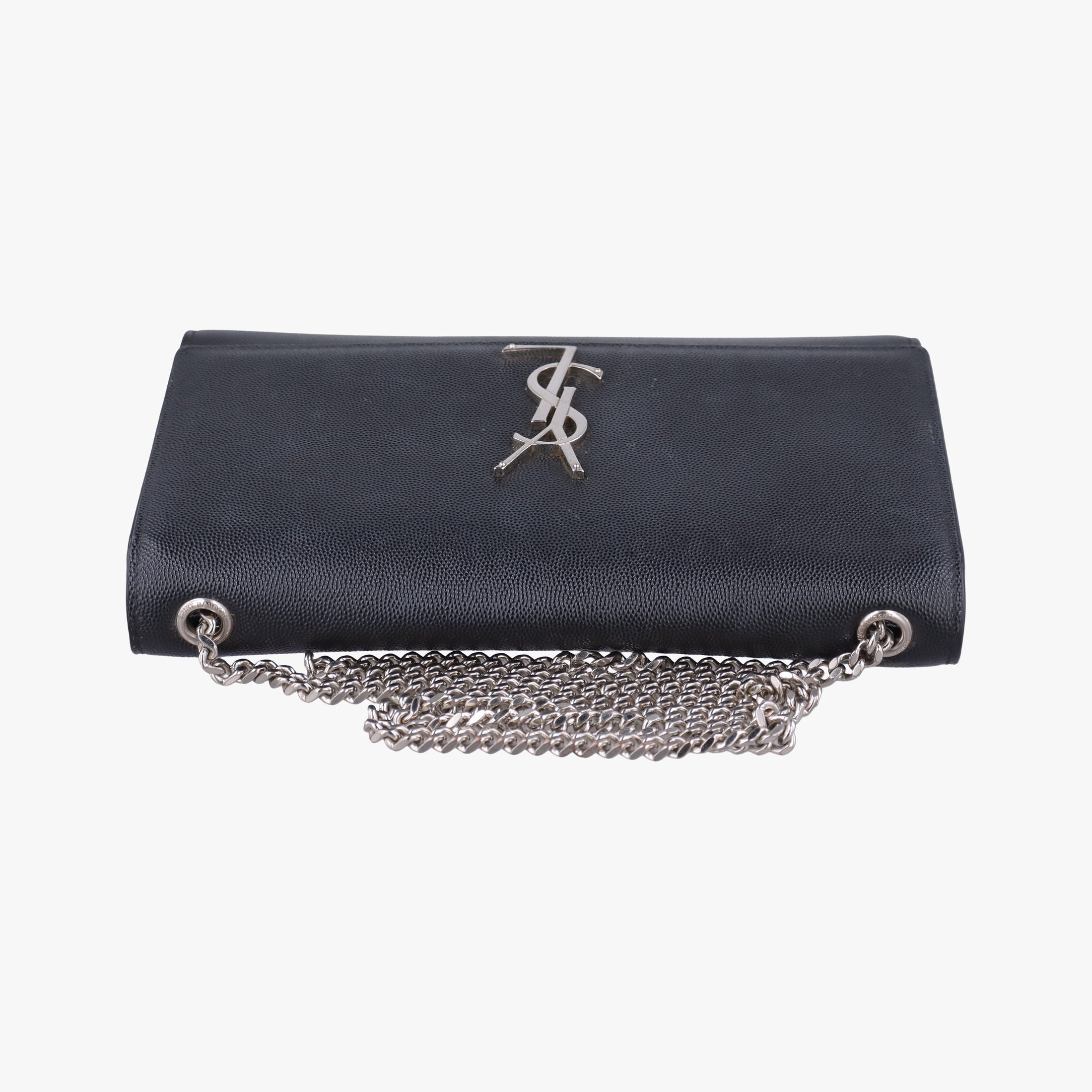 Pre-owned Yves Saint Laurent KATE Black Caviar Skin 364021 shoulderbag | stylenewstar