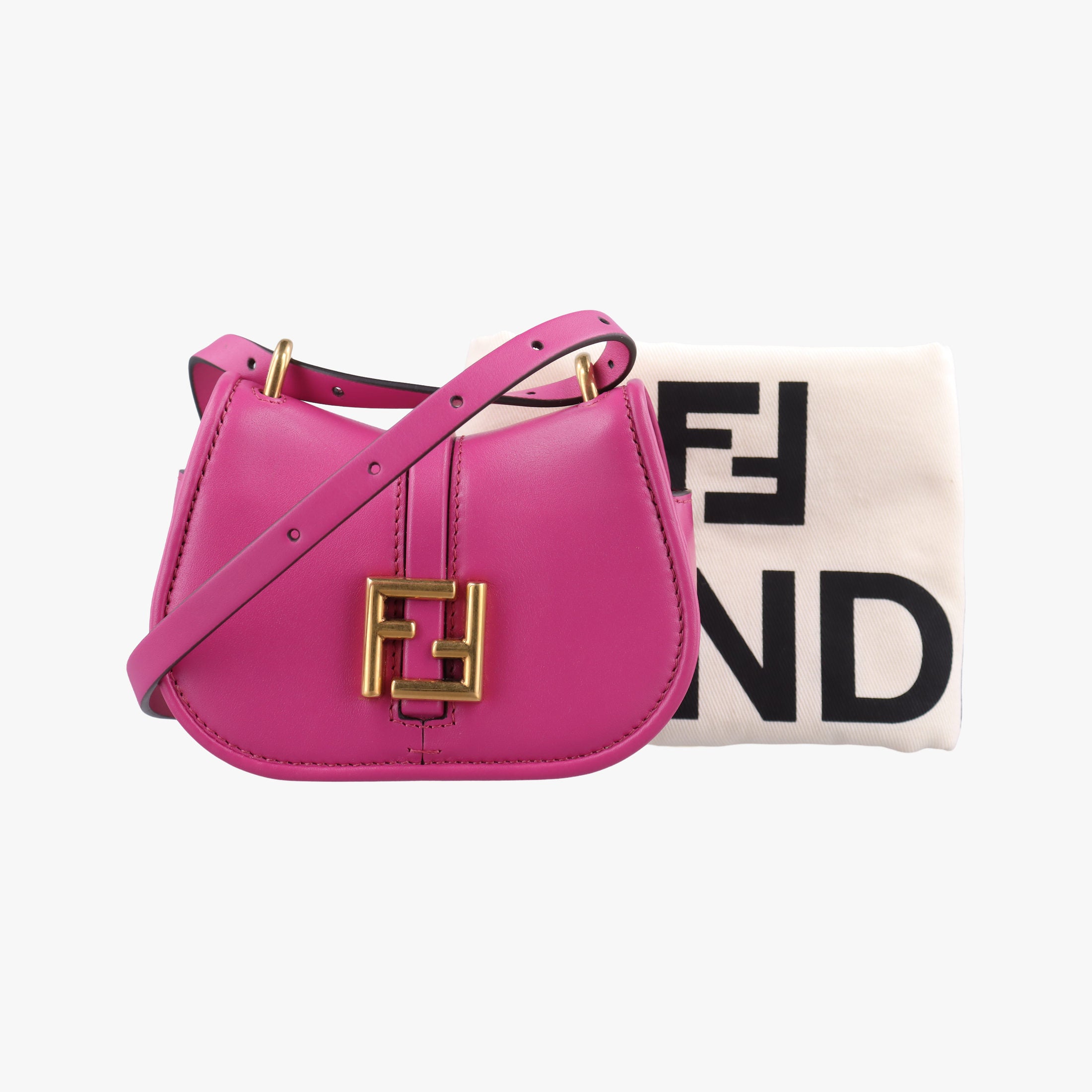 Vintage Fendi C'mon Small Rose Leather 7AS219 shoulderbag | stylenewstar