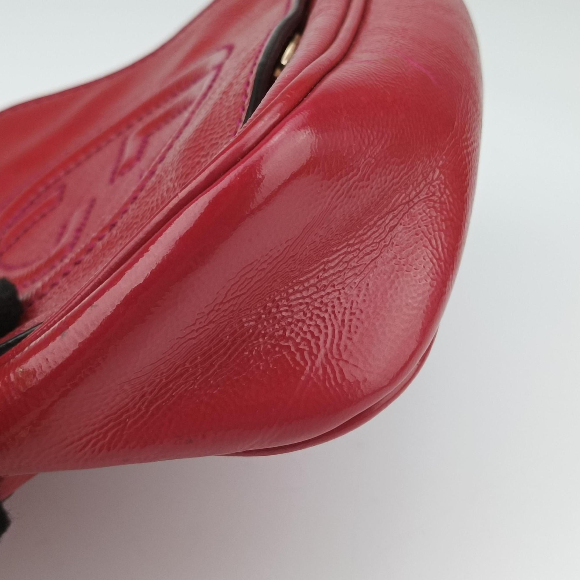 Pre-owned Gucci Soho RoseRed Patent Leather 323190 shoulderbag | stylenewstar