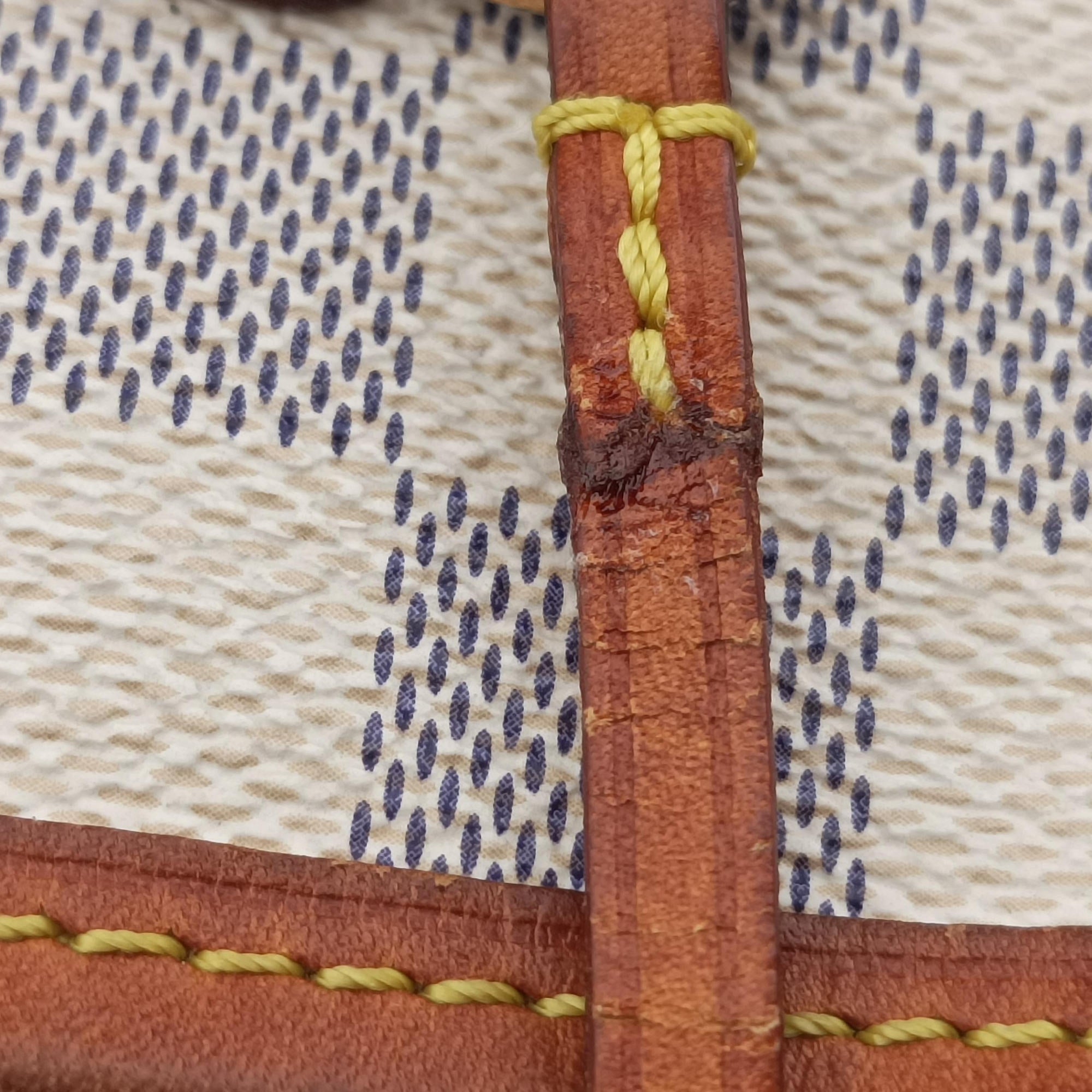 Pre-owned Louis Vuitton Neverfull MM Azur Damier Canvas N51107 handbag | stylenewstar