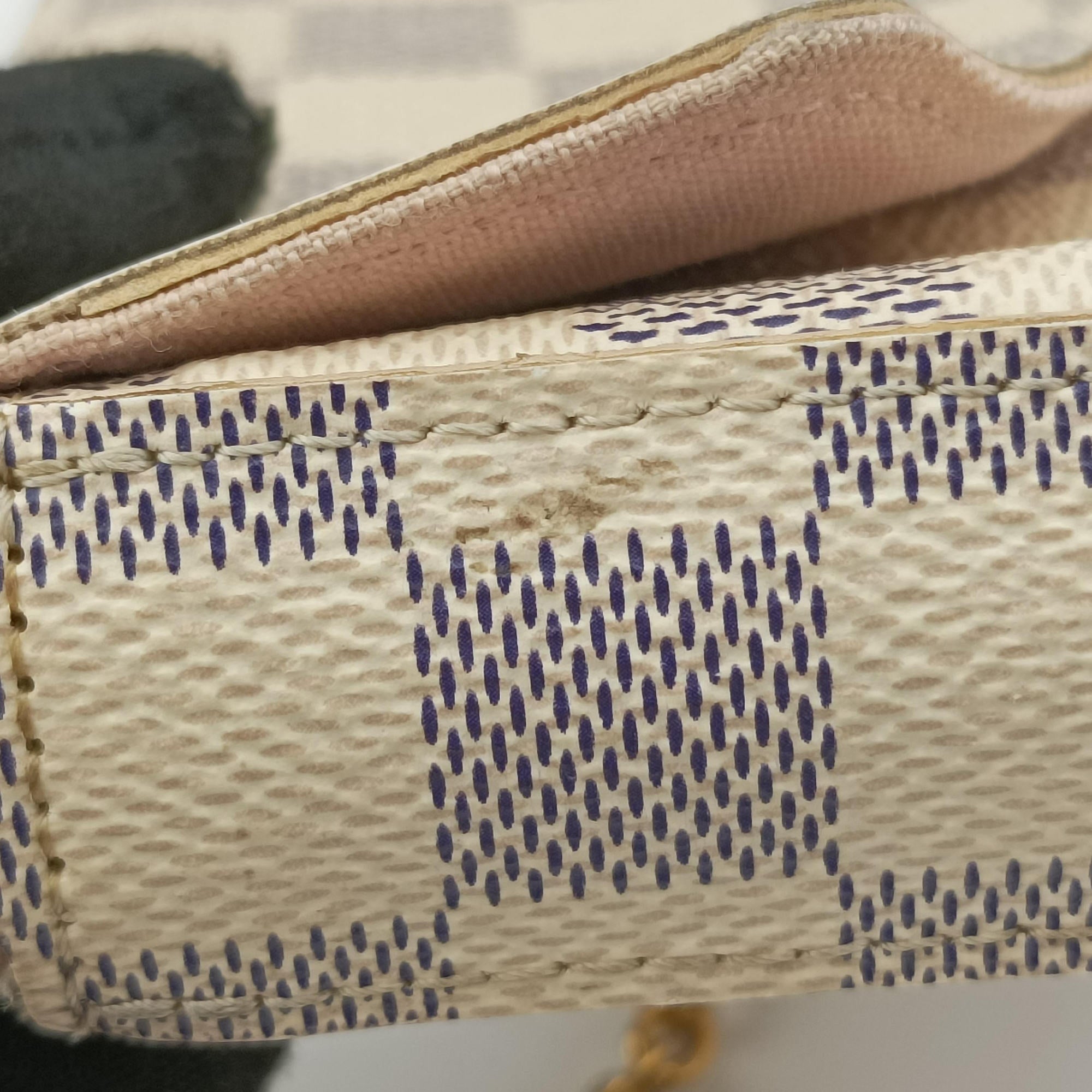 Vintage Louis Vuitton Pochette FeLICIE Azur Damier Canvas N63106 shoulderbag | stylenewstar