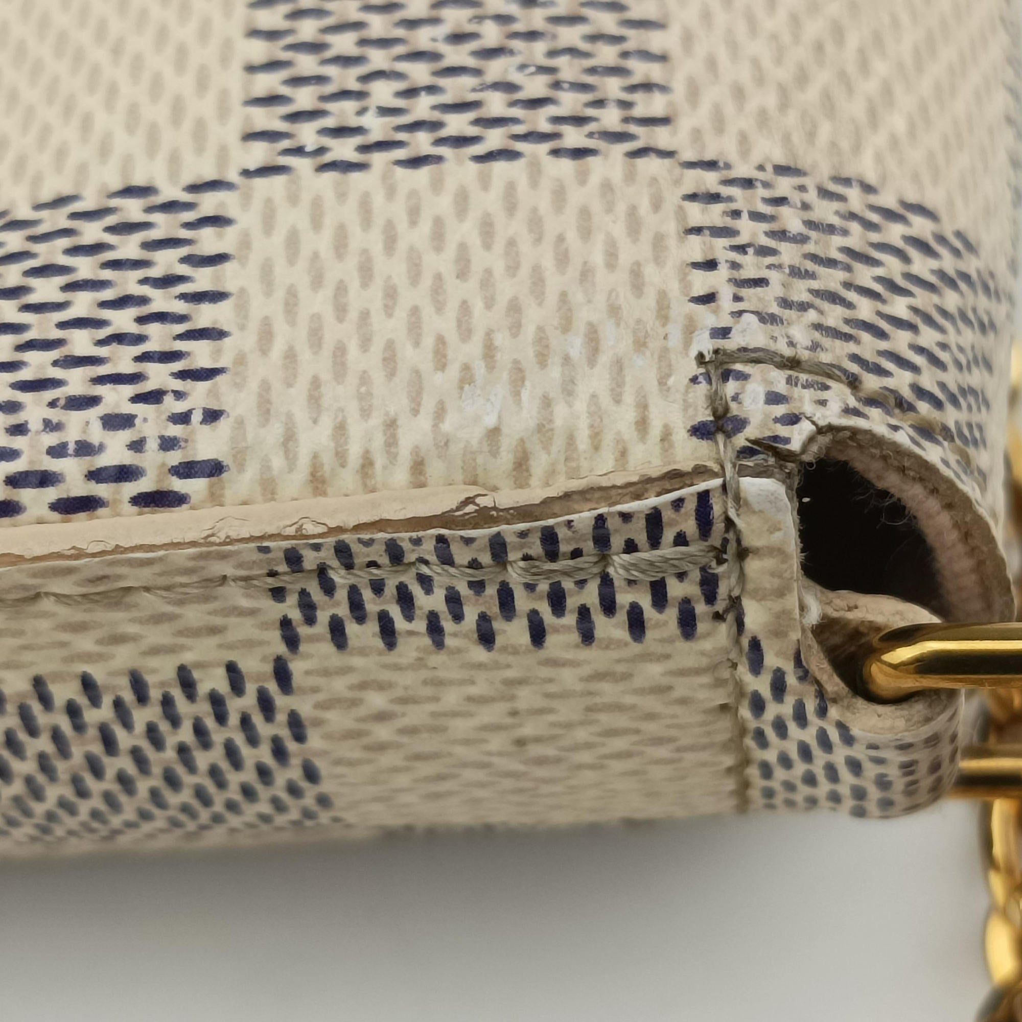 Vintage Louis Vuitton Pochette FeLICIE Azur Damier Canvas N63106 shoulderbag | stylenewstar