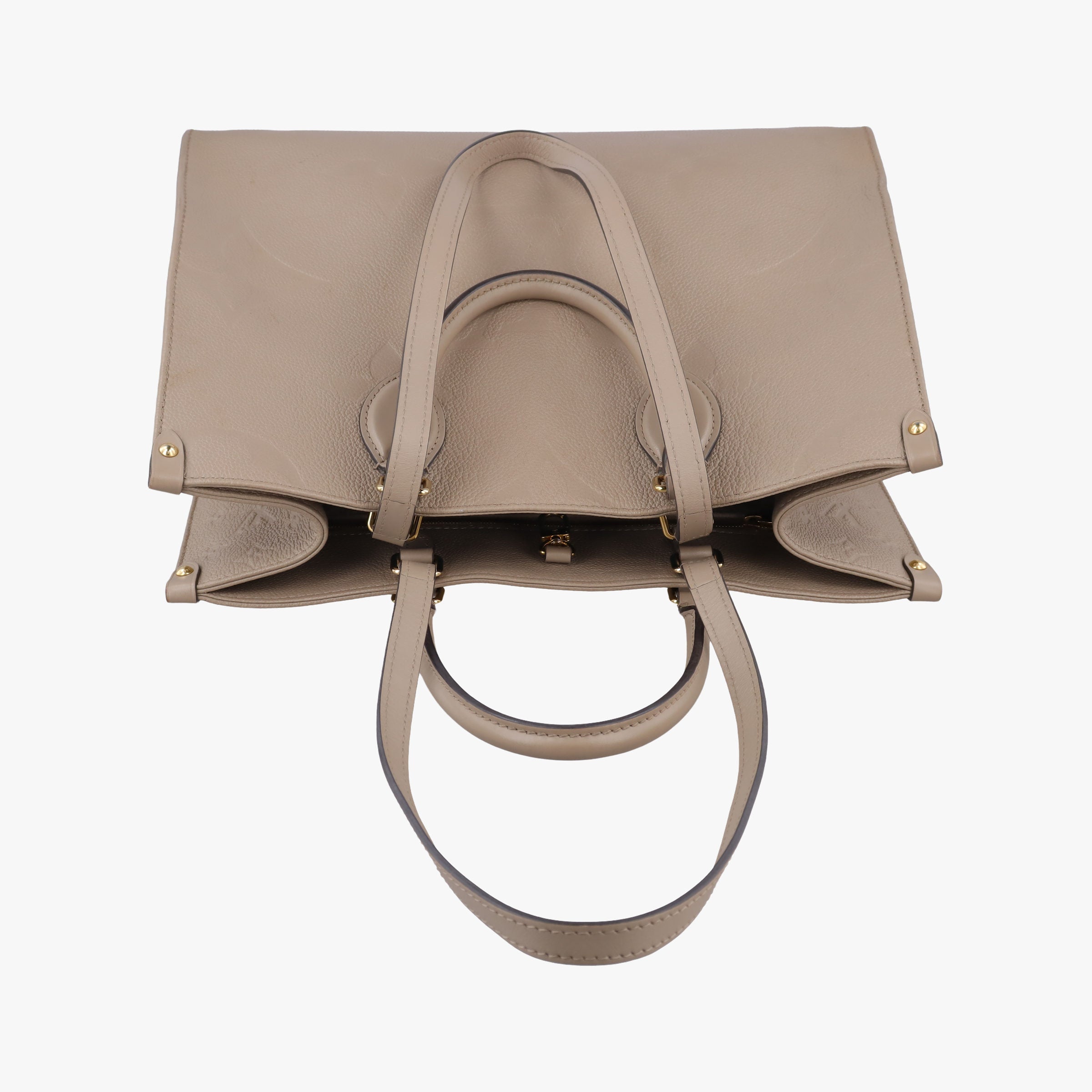 Pre-owned Louis Vuitton OntheGo MM Beige Monogram Empreinte M45607 shoulderbag | stylenewstar