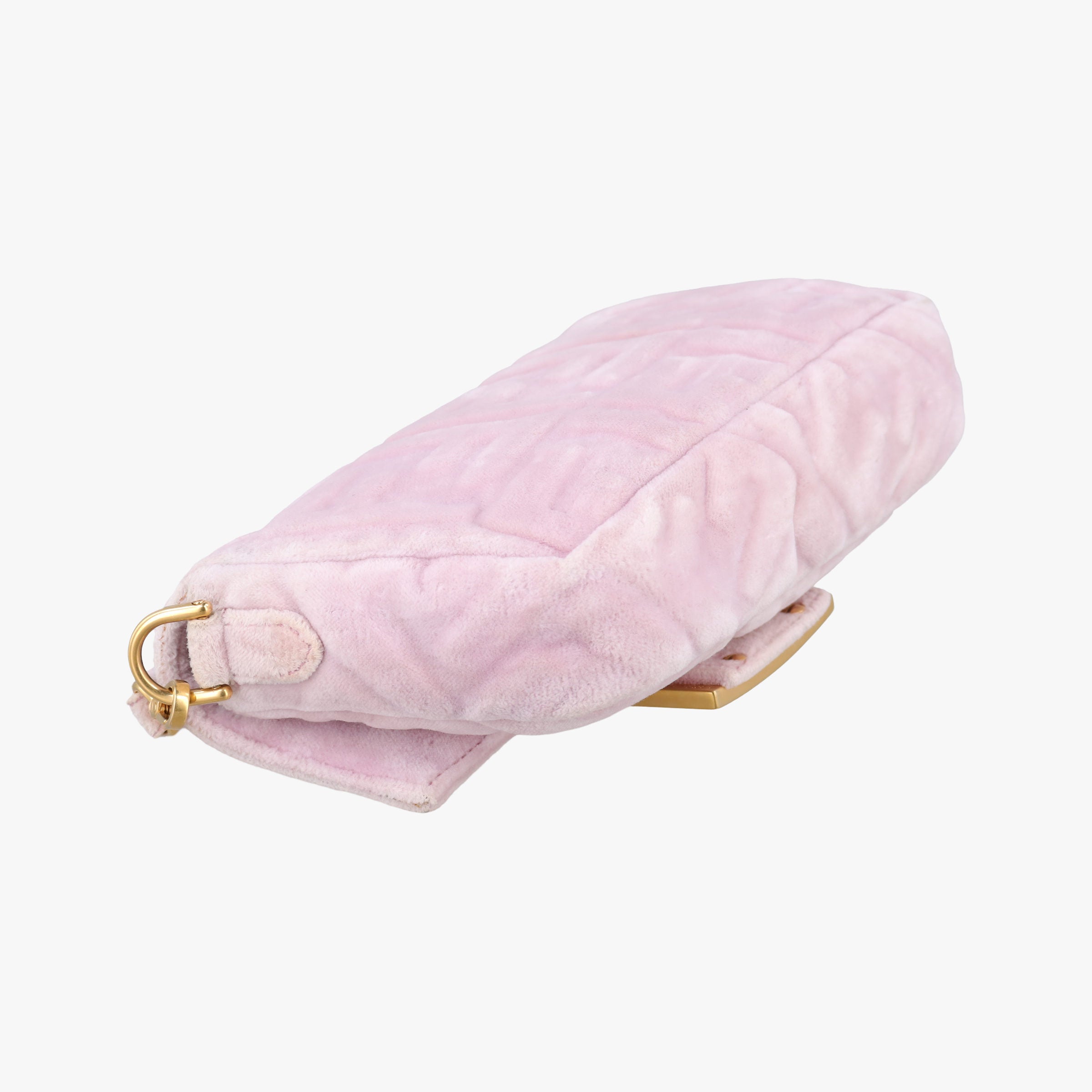 Vintage Fendi BAGUETTE Pink velour 8BS017 shoulderbag | stylenewstar
