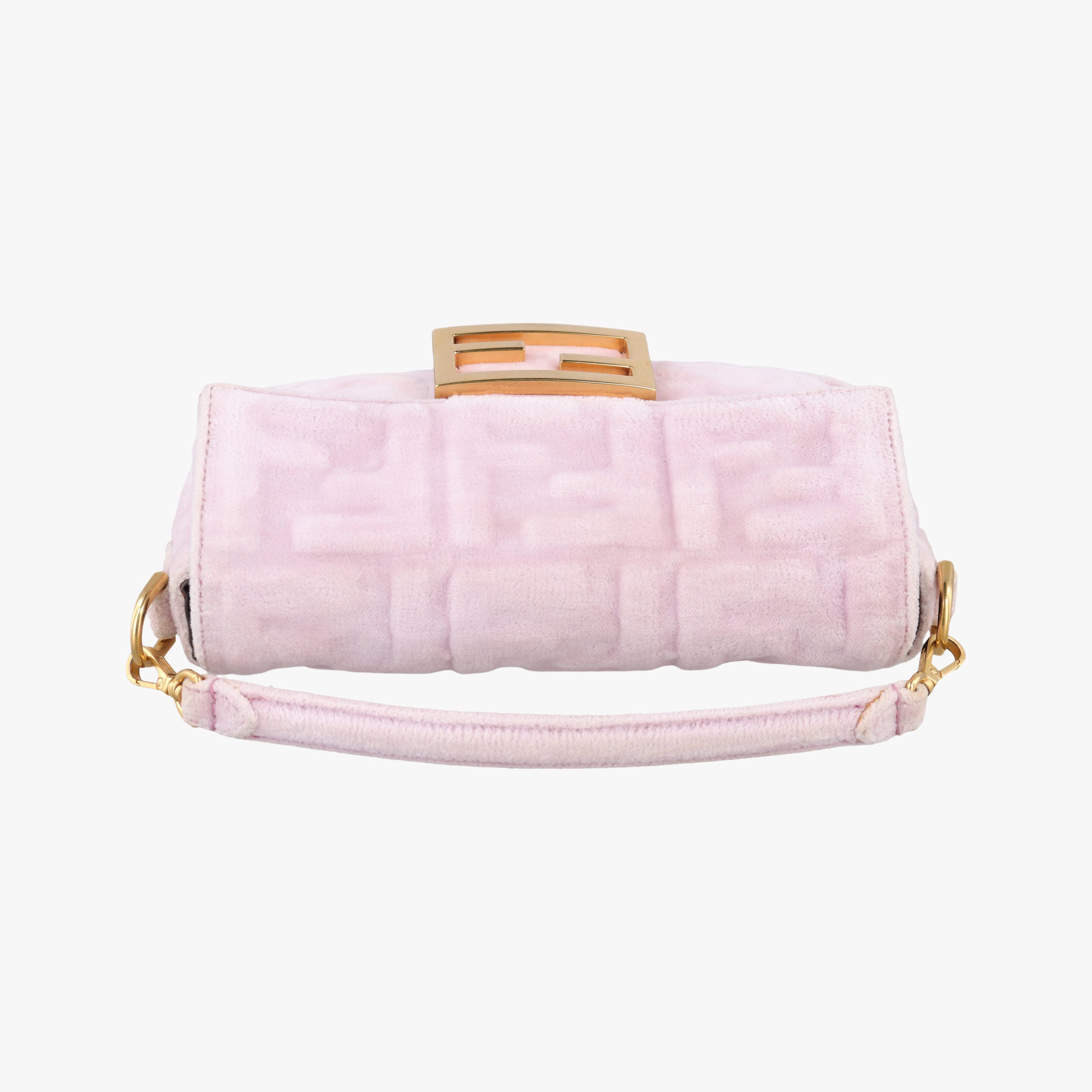 Vintage Fendi BAGUETTE Pink velour 8BS017 shoulderbag | stylenewstar