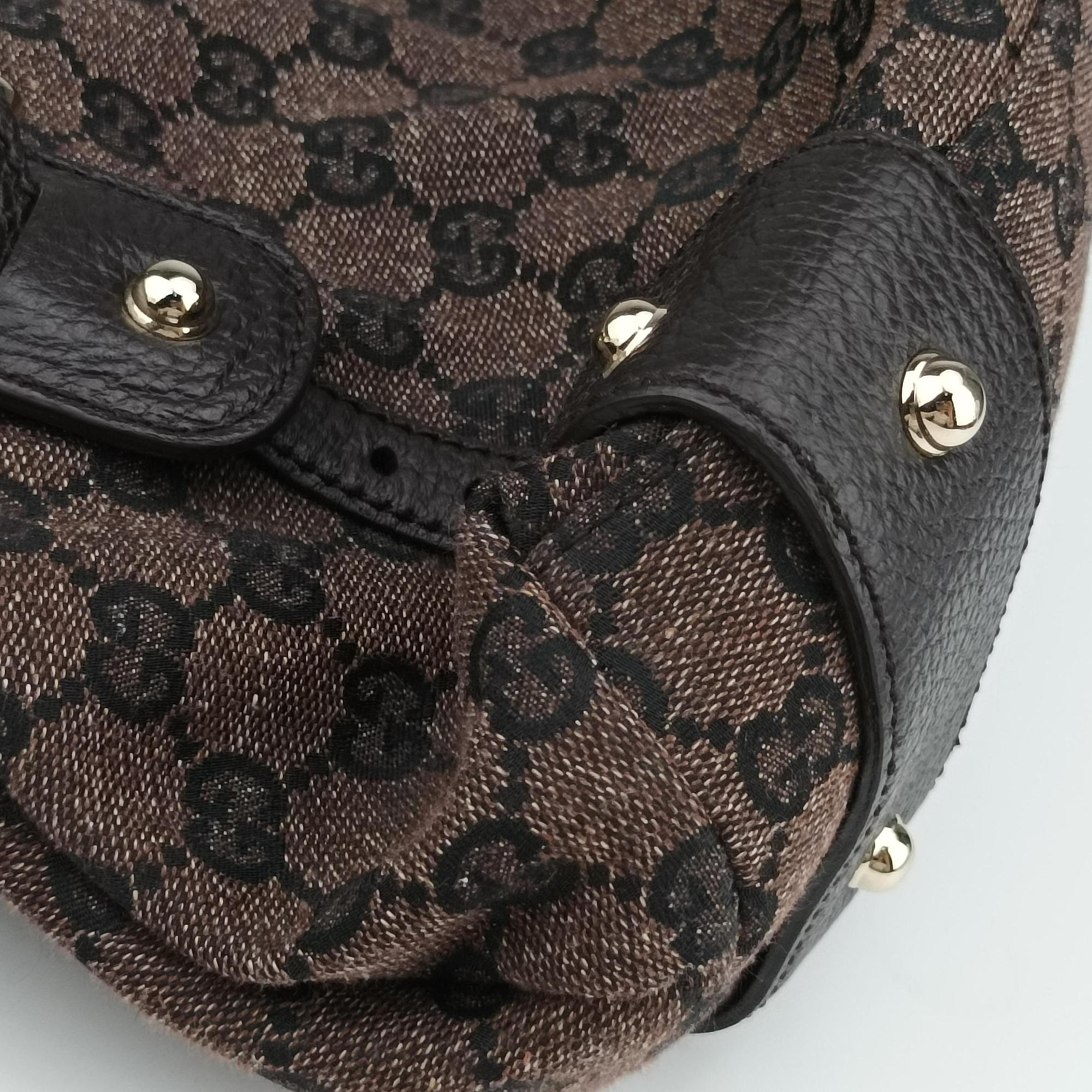 Pre-owned Gucci Pelham Hobo Brown canvas×leather 292927 shoulderbag | stylenewstar