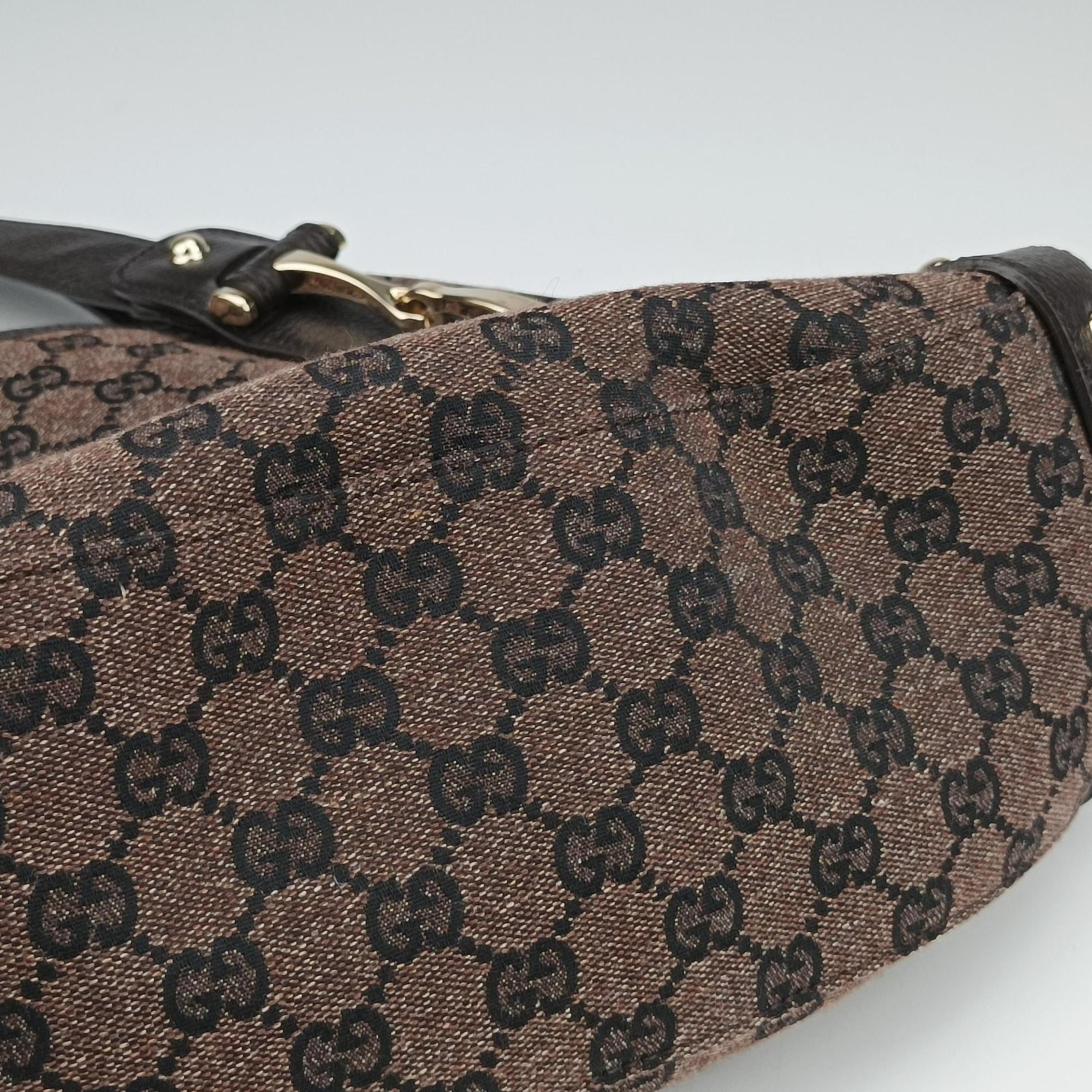 Pre-owned Gucci Pelham Hobo Brown canvas×leather 292927 shoulderbag | stylenewstar