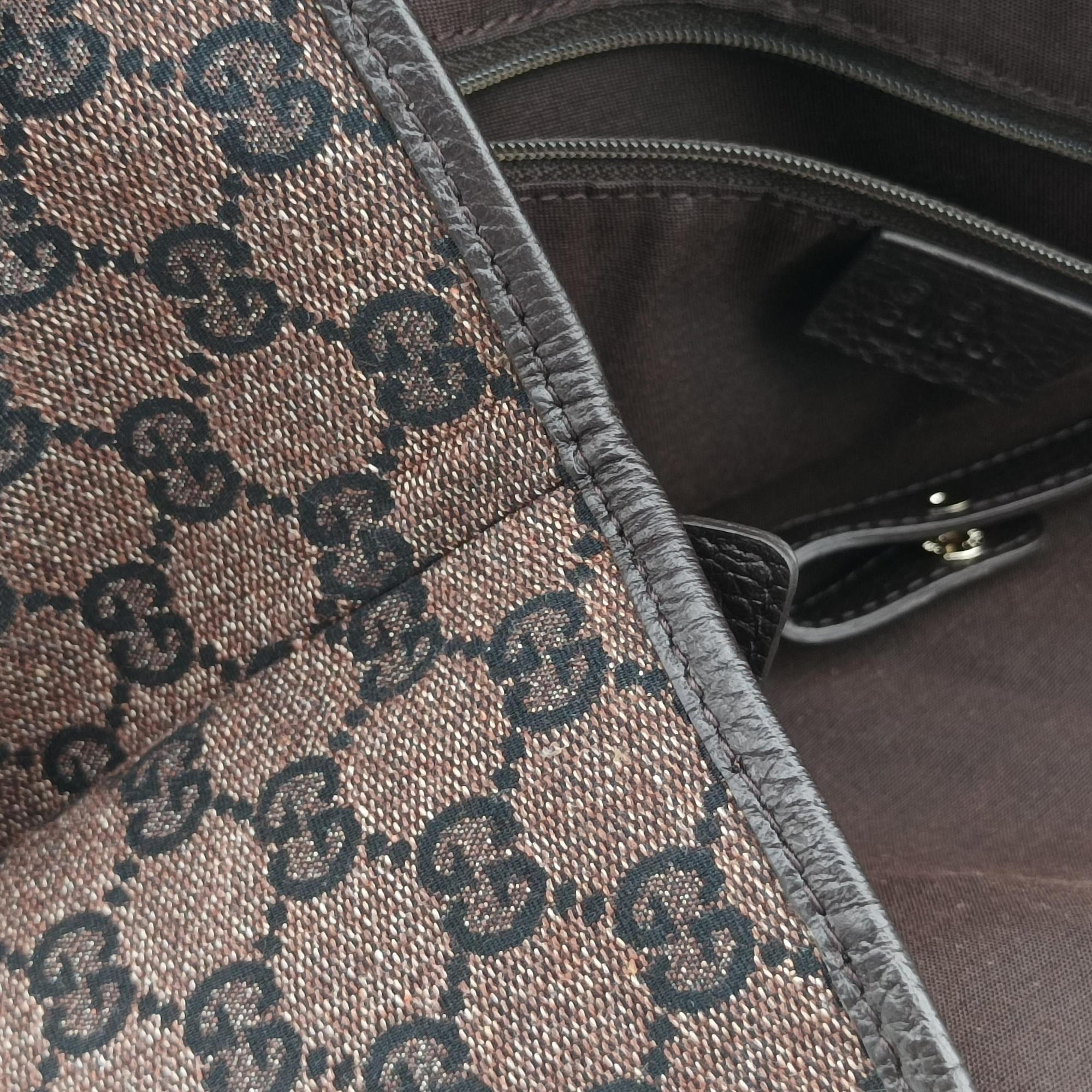 Pre-owned Gucci Pelham Hobo Brown canvas×leather 292927 shoulderbag | stylenewstar