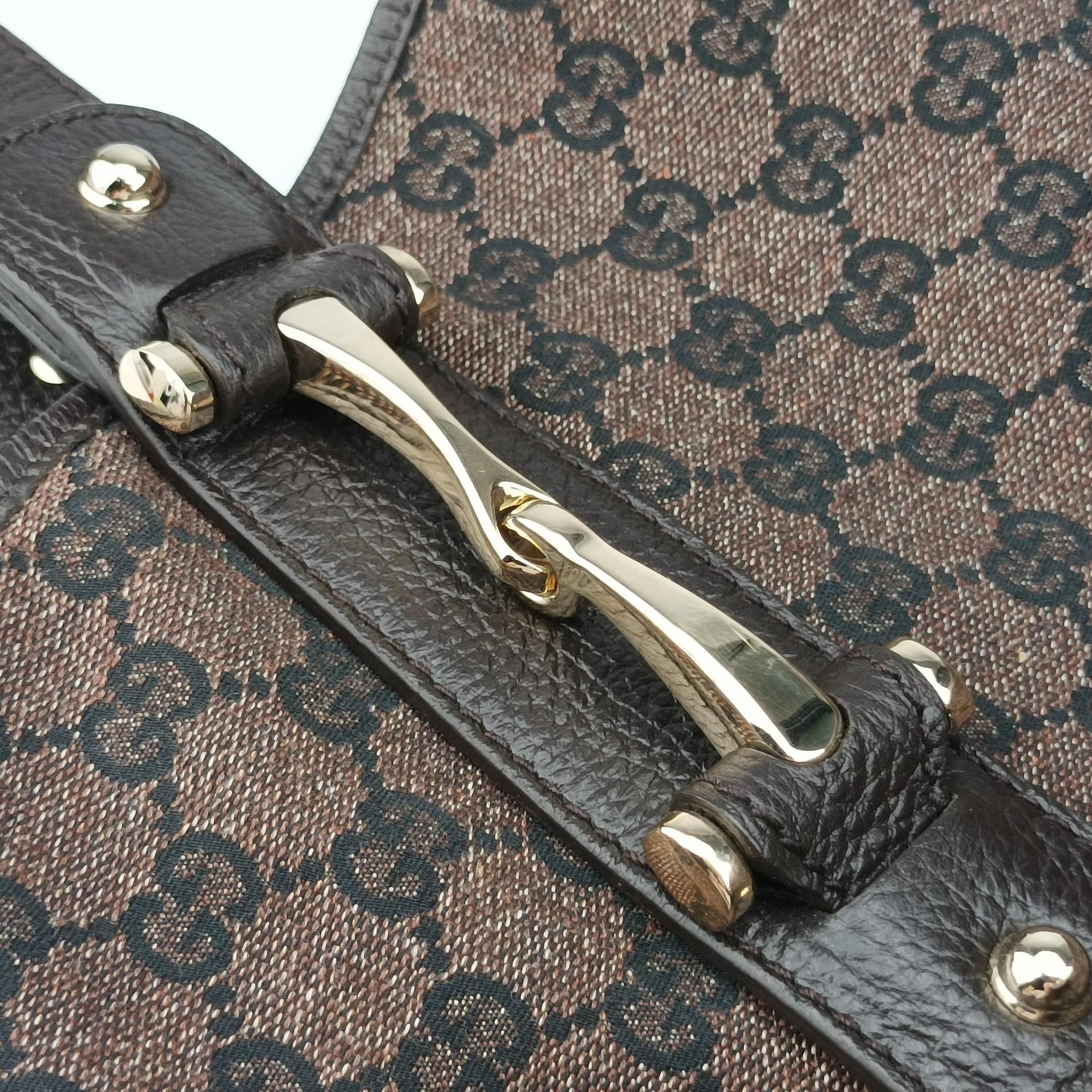 Pre-owned Gucci Pelham Hobo Brown canvas×leather 292927 shoulderbag | stylenewstar