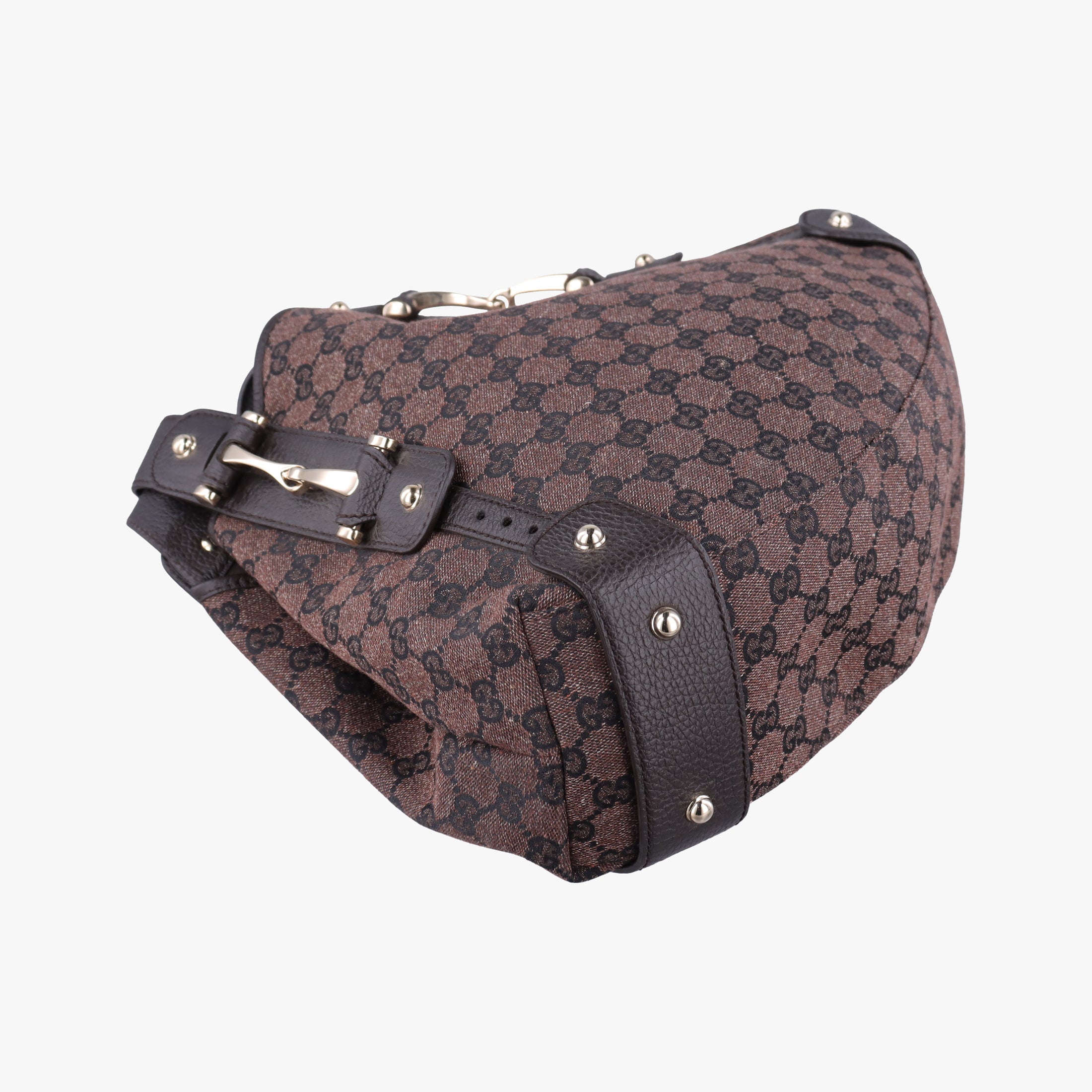 Pre-owned Gucci Pelham Hobo Brown canvas×leather 292927 shoulderbag | stylenewstar