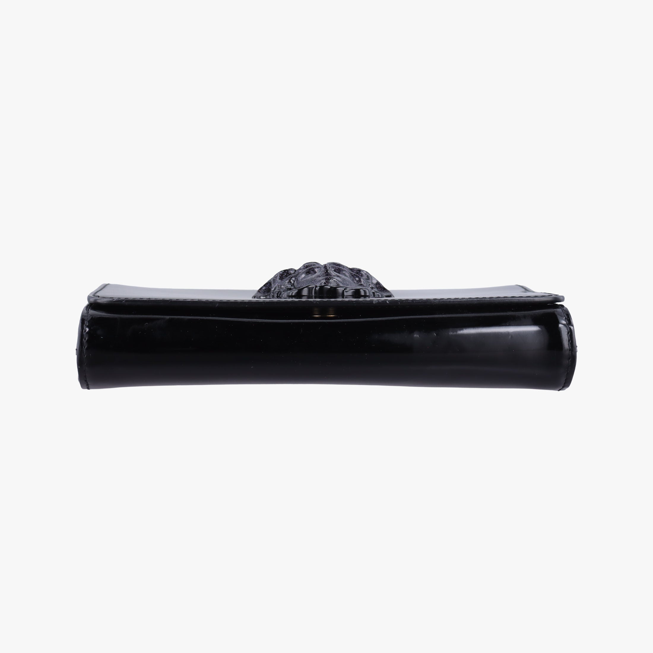Pre-owned VERSACE La Medusa Black Enamel  clutchbag | stylenewstar
