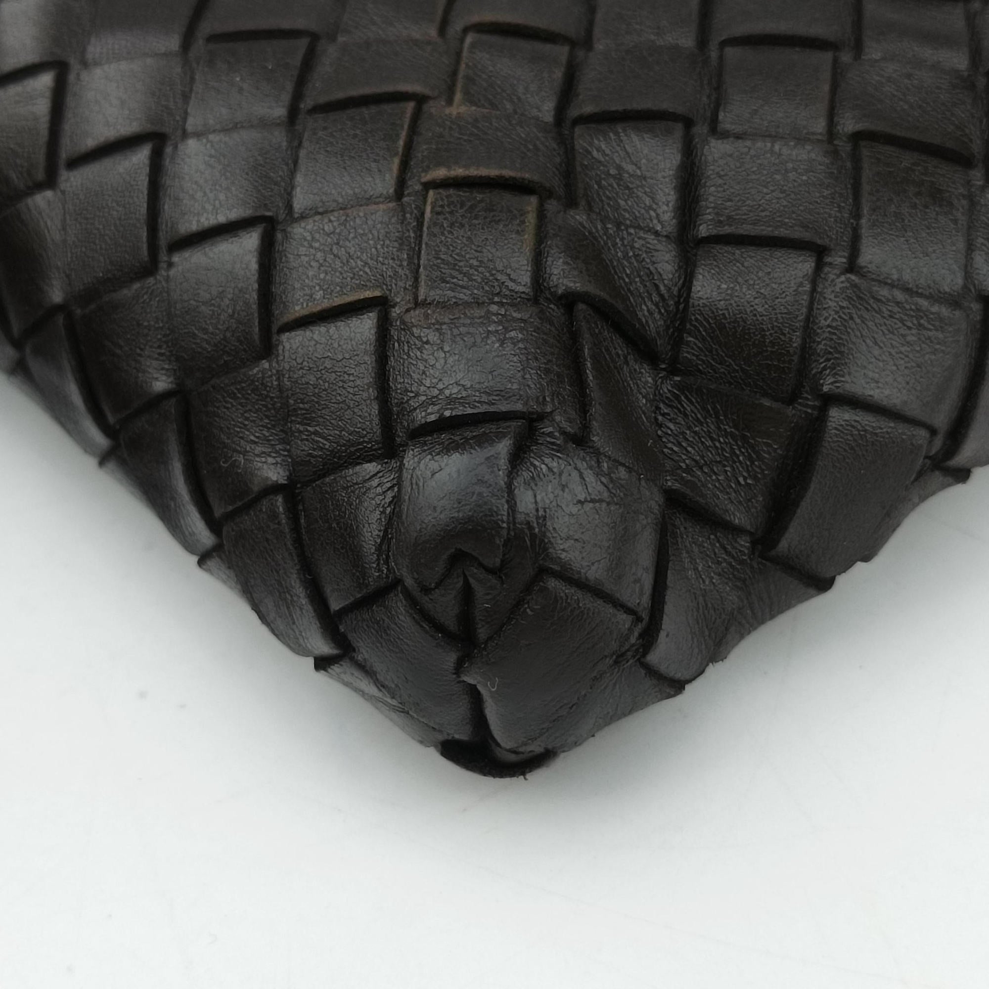 Pre-owned Bottega Veneta Intrecciato Brown lambskin  shoulderbag | stylenewstar