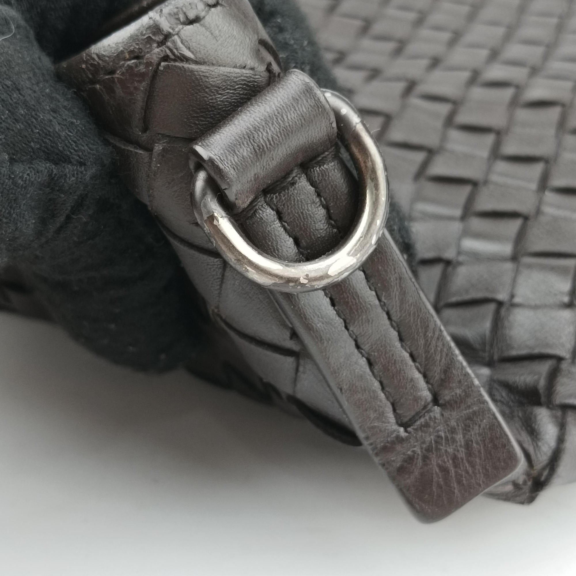 Pre-owned Bottega Veneta Intrecciato Brown lambskin  shoulderbag | stylenewstar