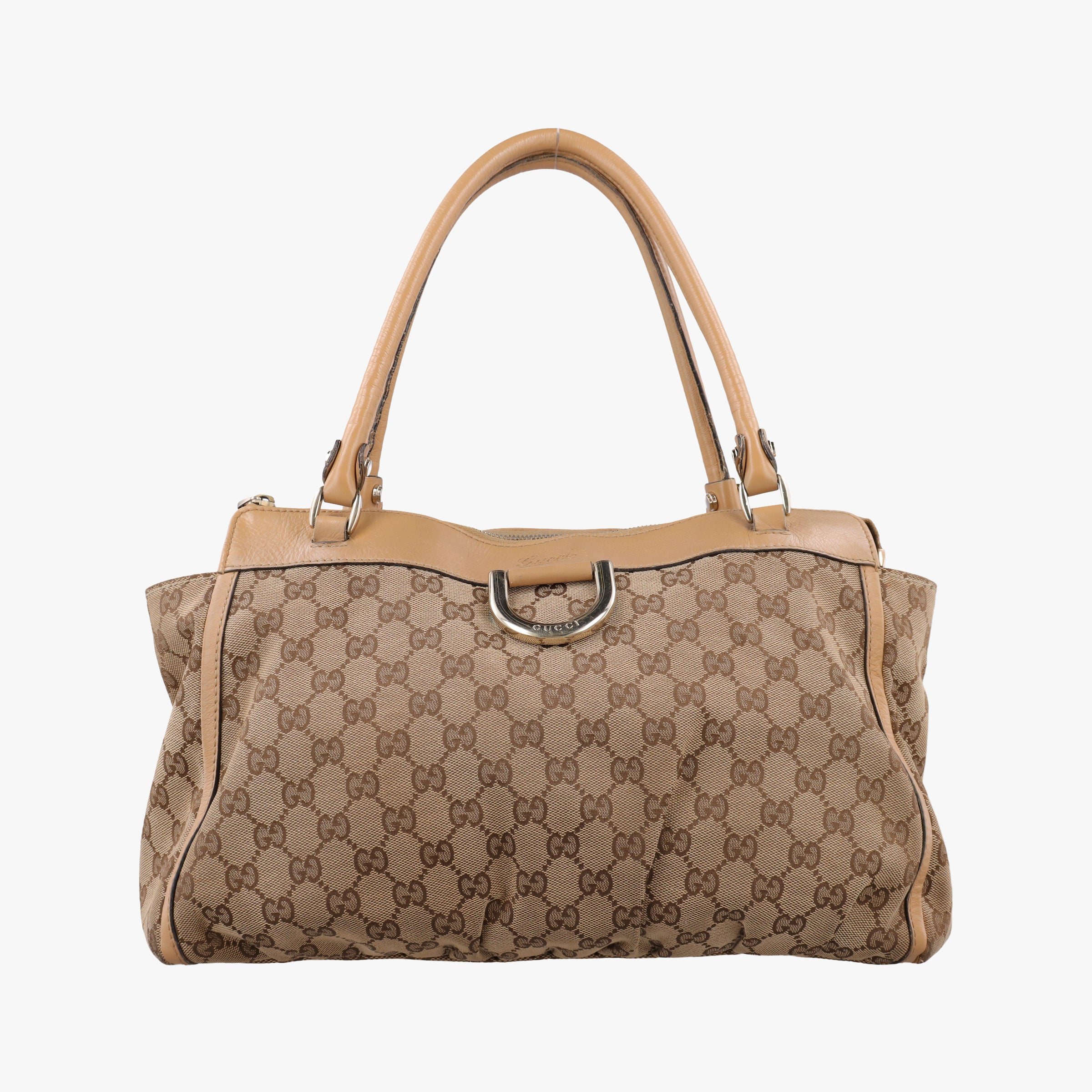 Secondhand Gucci Abbey Brown Canvas×Leather 189831 handbag | stylenewstar