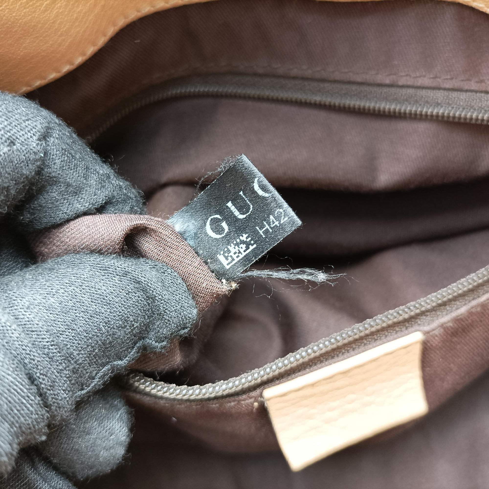 Secondhand Gucci Abbey Brown Canvas×Leather 189831 handbag | stylenewstar