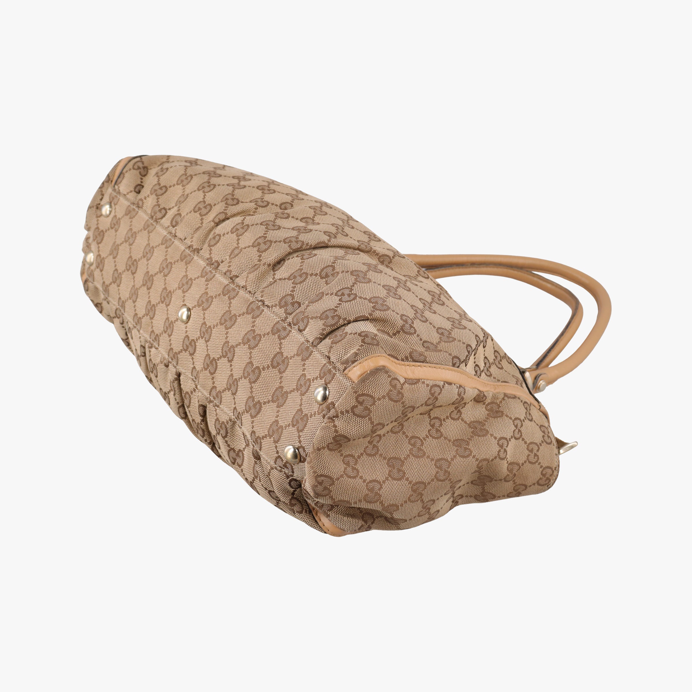 Secondhand Gucci Abbey Brown Canvas×Leather 189831 handbag | stylenewstar