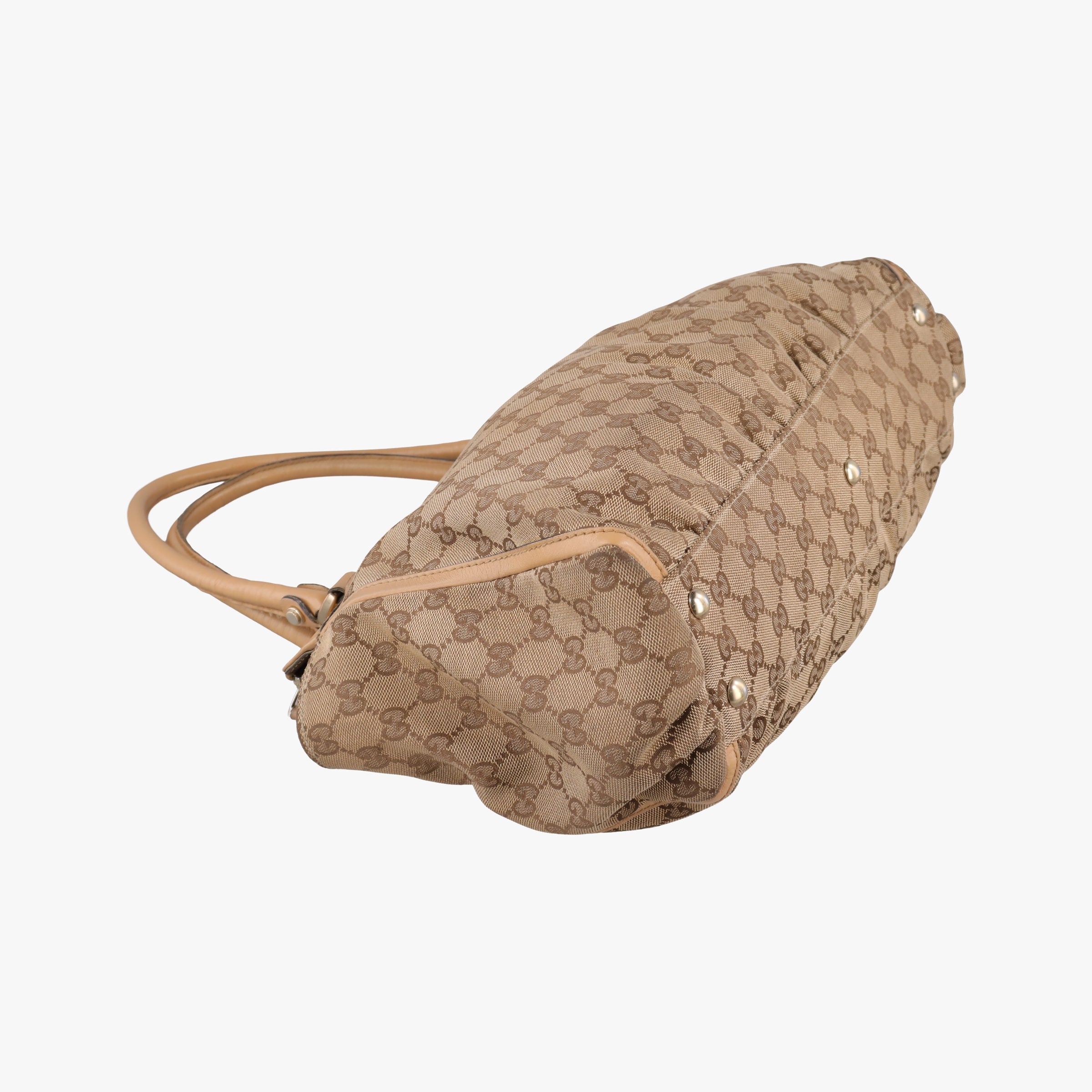Secondhand Gucci Abbey Brown Canvas×Leather 189831 handbag | stylenewstar