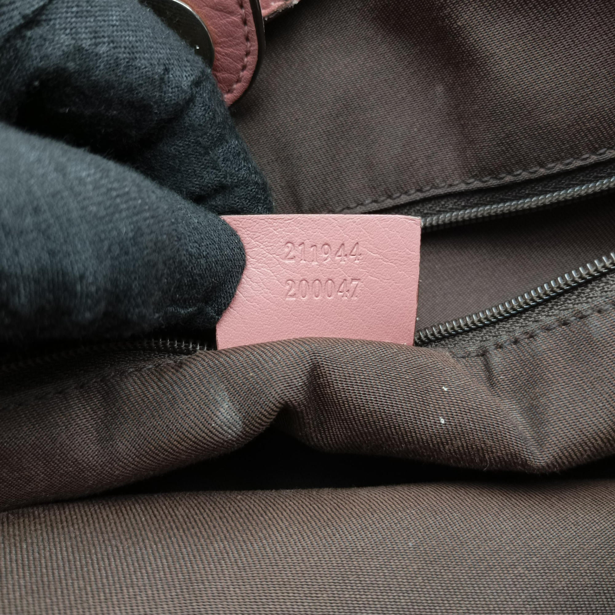 Pre-owned Gucci Sukey Beige × Brown × Pink canvas×leather 211944 handbag | stylenewstar