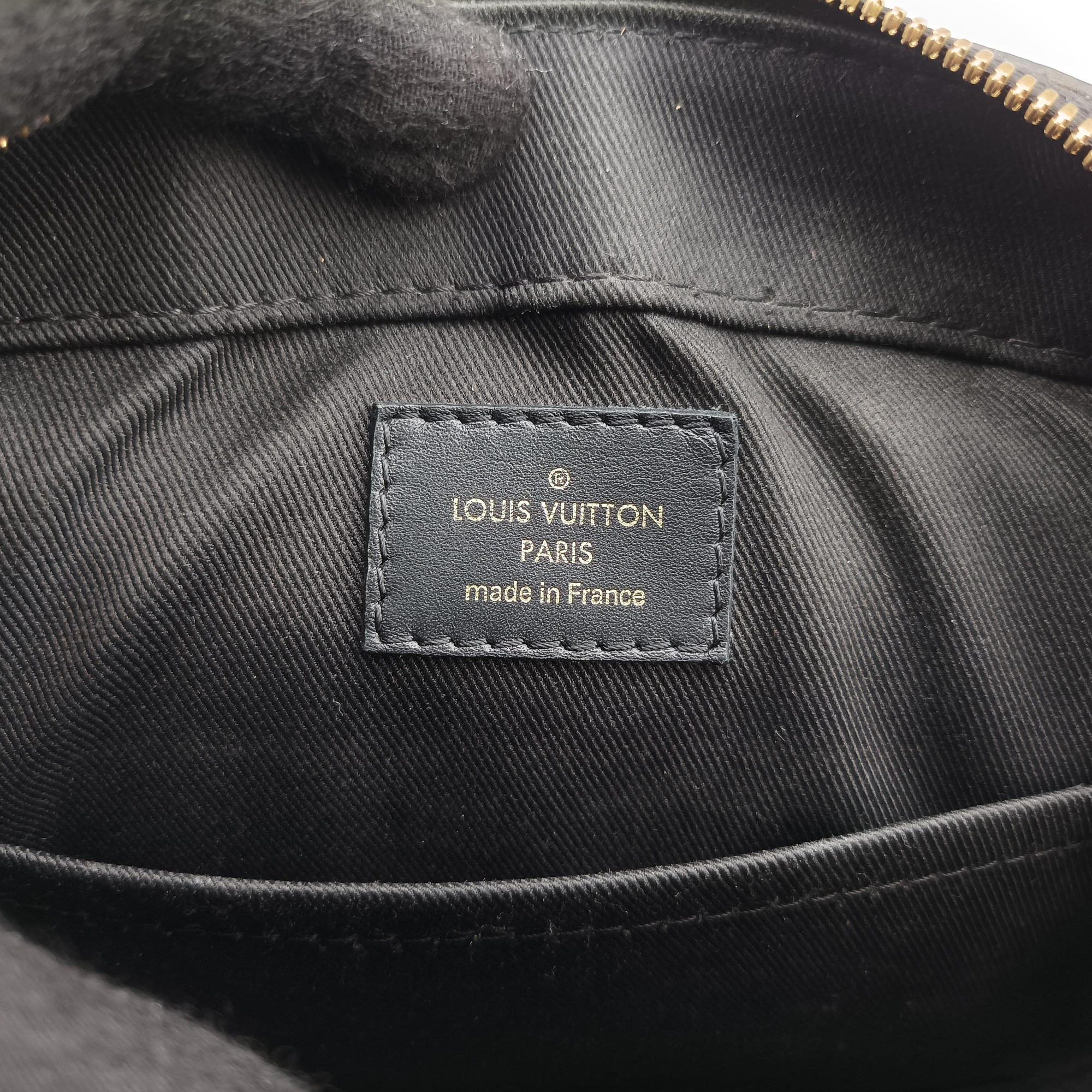 Pre-owned Louis Vuitton SAINTONGE brown×Noir Monogram Canvas×calf leather M43555 shoulderbag | stylenewstar