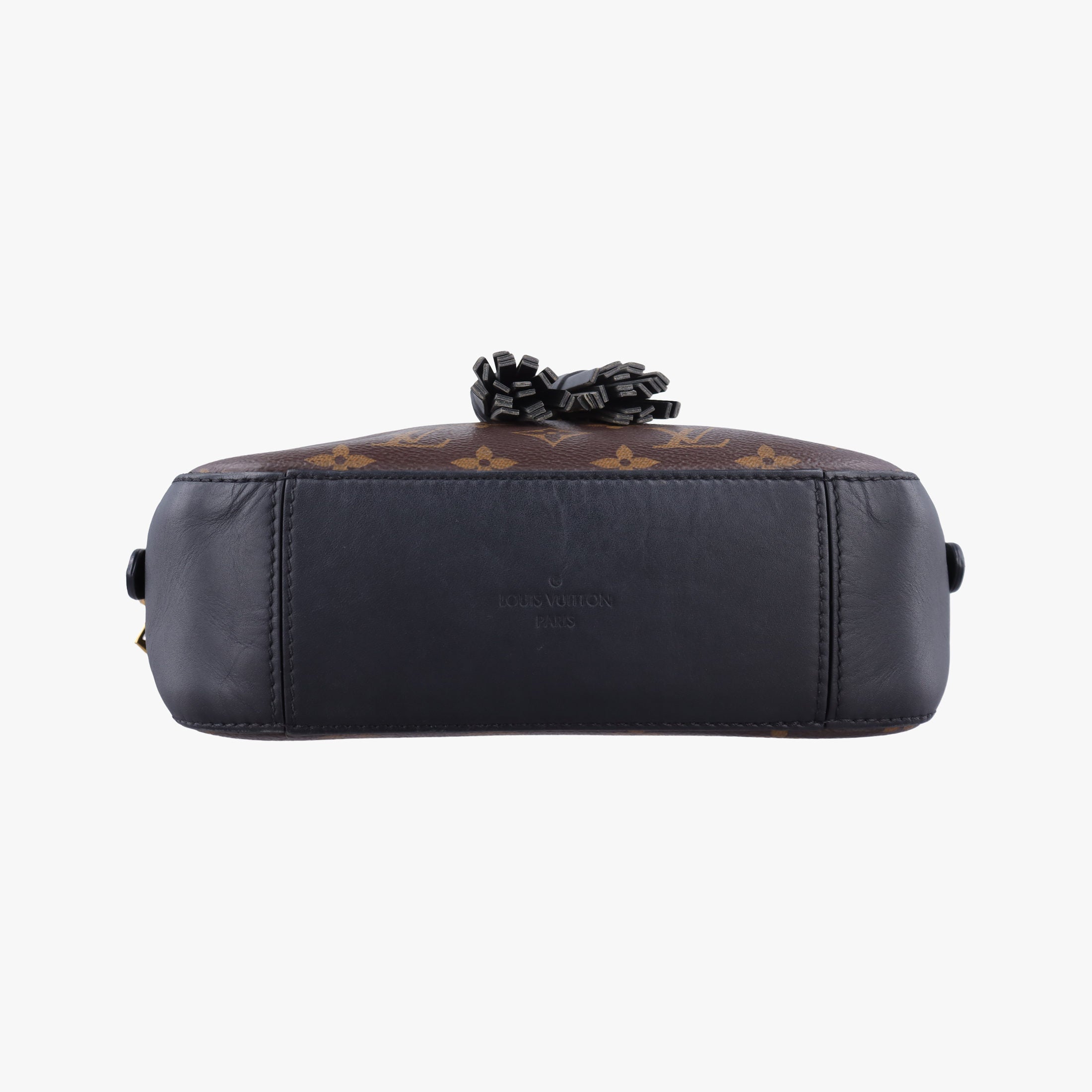 Pre-owned Louis Vuitton SAINTONGE brown×Noir Monogram Canvas×calf leather M43555 shoulderbag | stylenewstar