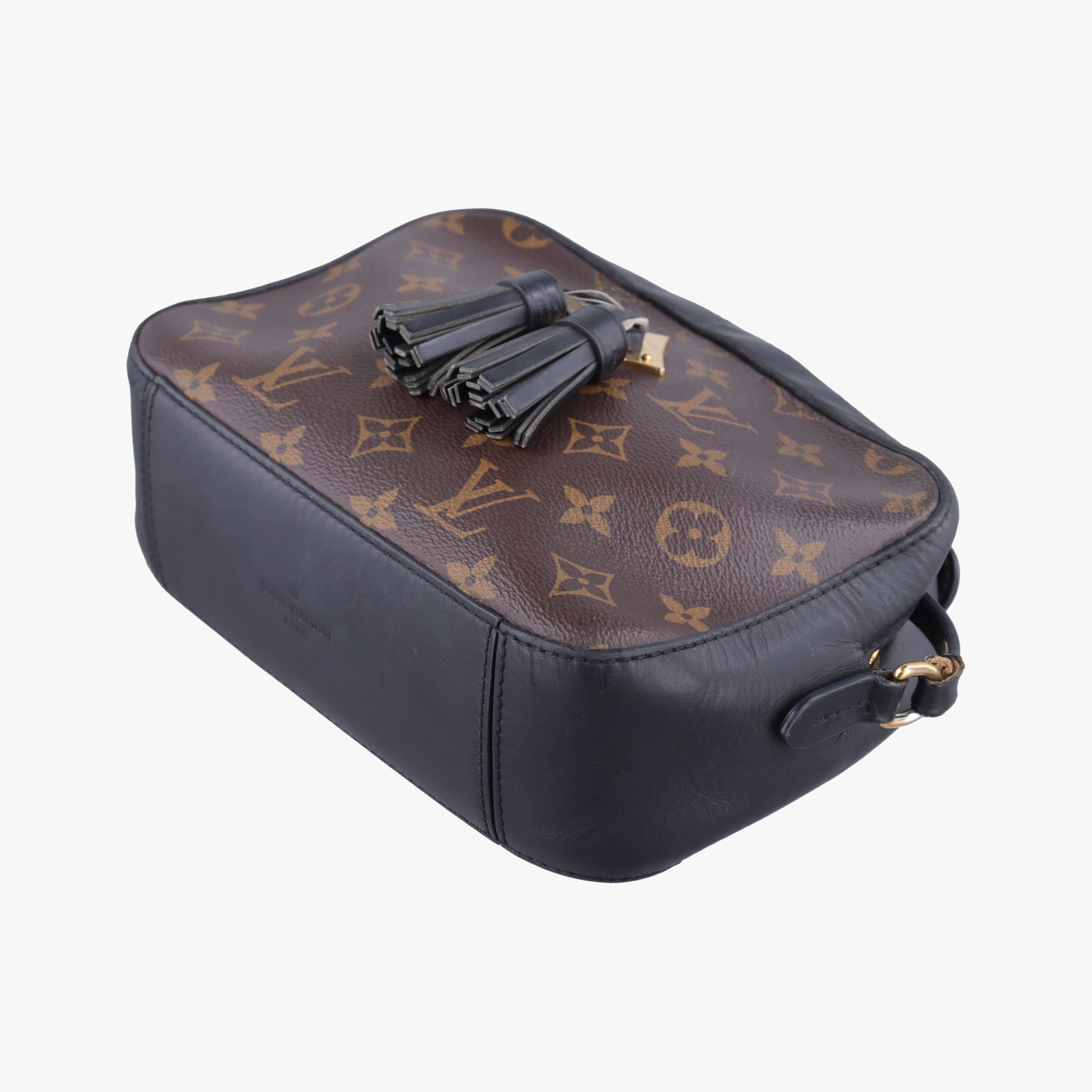 Pre-owned Louis Vuitton SAINTONGE brown×Noir Monogram Canvas×calf leather M43555 shoulderbag | stylenewstar