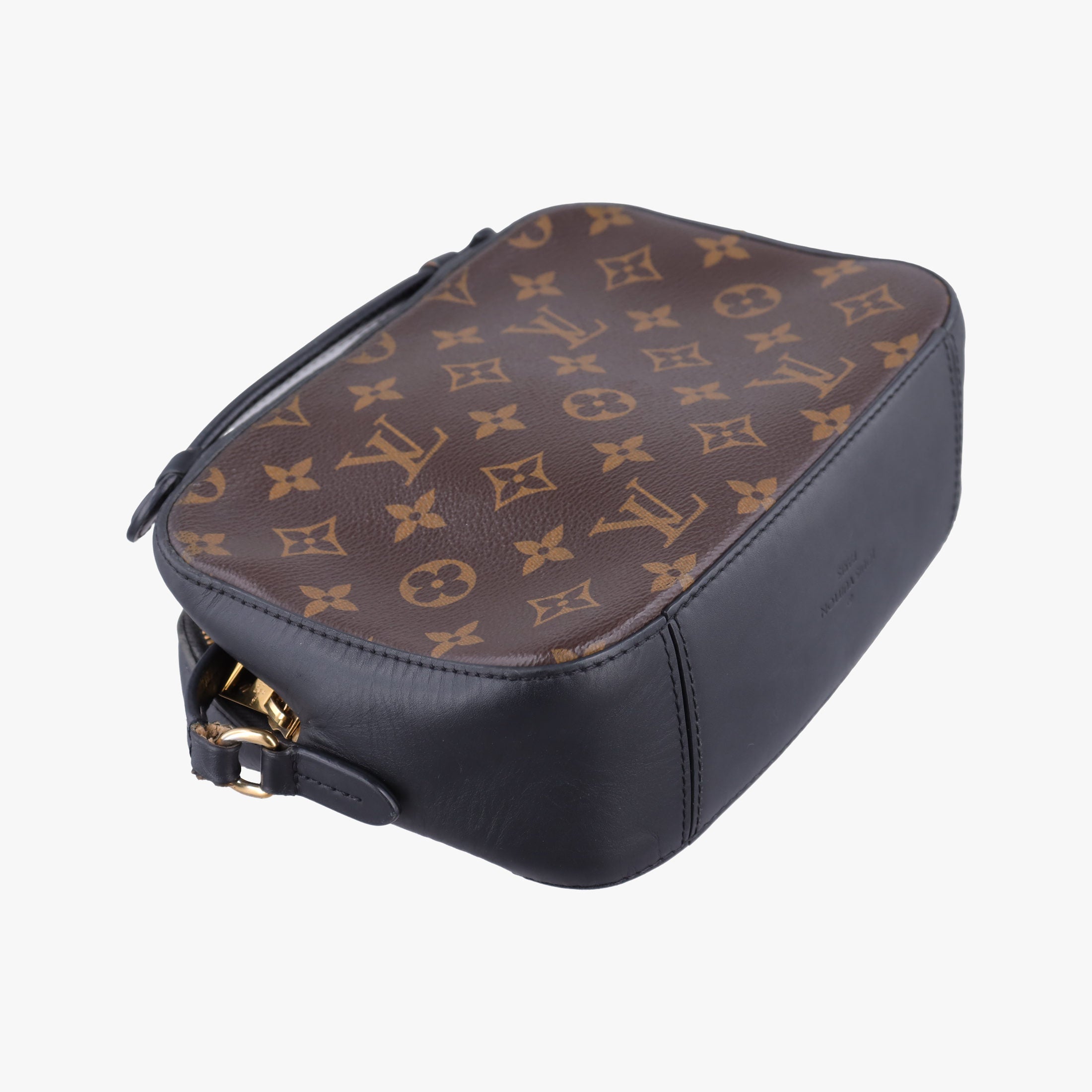 Pre-owned Louis Vuitton SAINTONGE brown×Noir Monogram Canvas×calf leather M43555 shoulderbag | stylenewstar