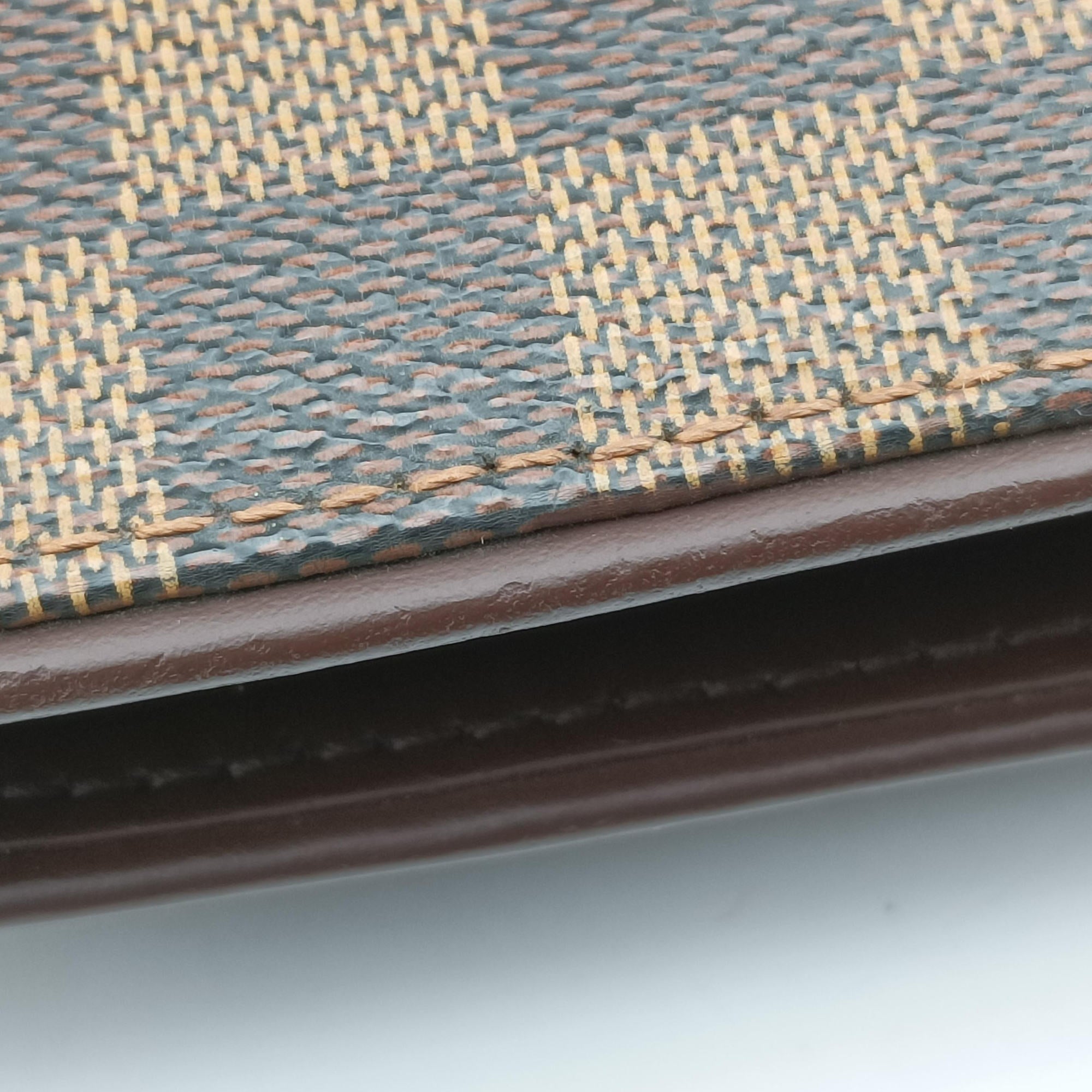 Pre-owned Louis Vuitton Saria Horizontal EBENE Damier Canvas N51282 handbag | stylenewstar