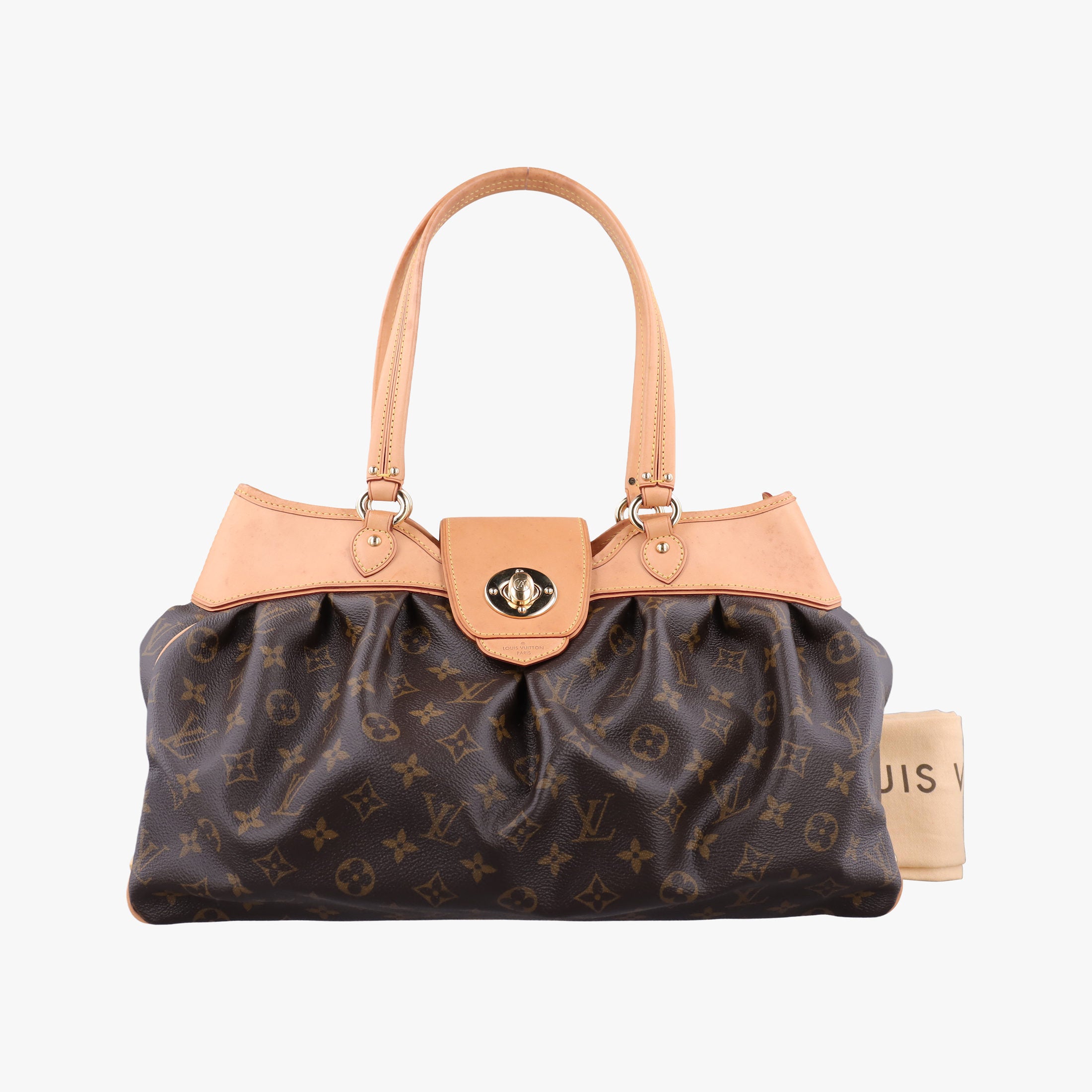 Pre-owned Louis Vuitton BOETIE MM Brown Monogram Canvas M45714 handbag | stylenewstar