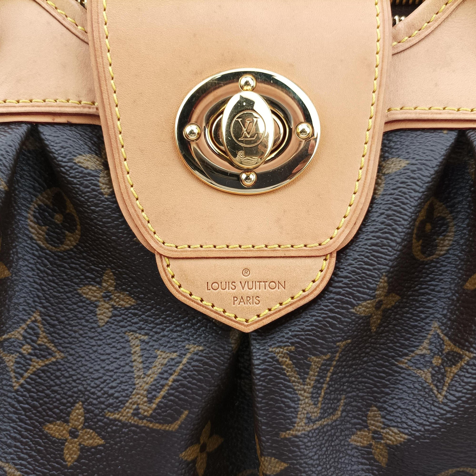 Pre-owned Louis Vuitton BOETIE MM Brown Monogram Canvas M45714 handbag | stylenewstar
