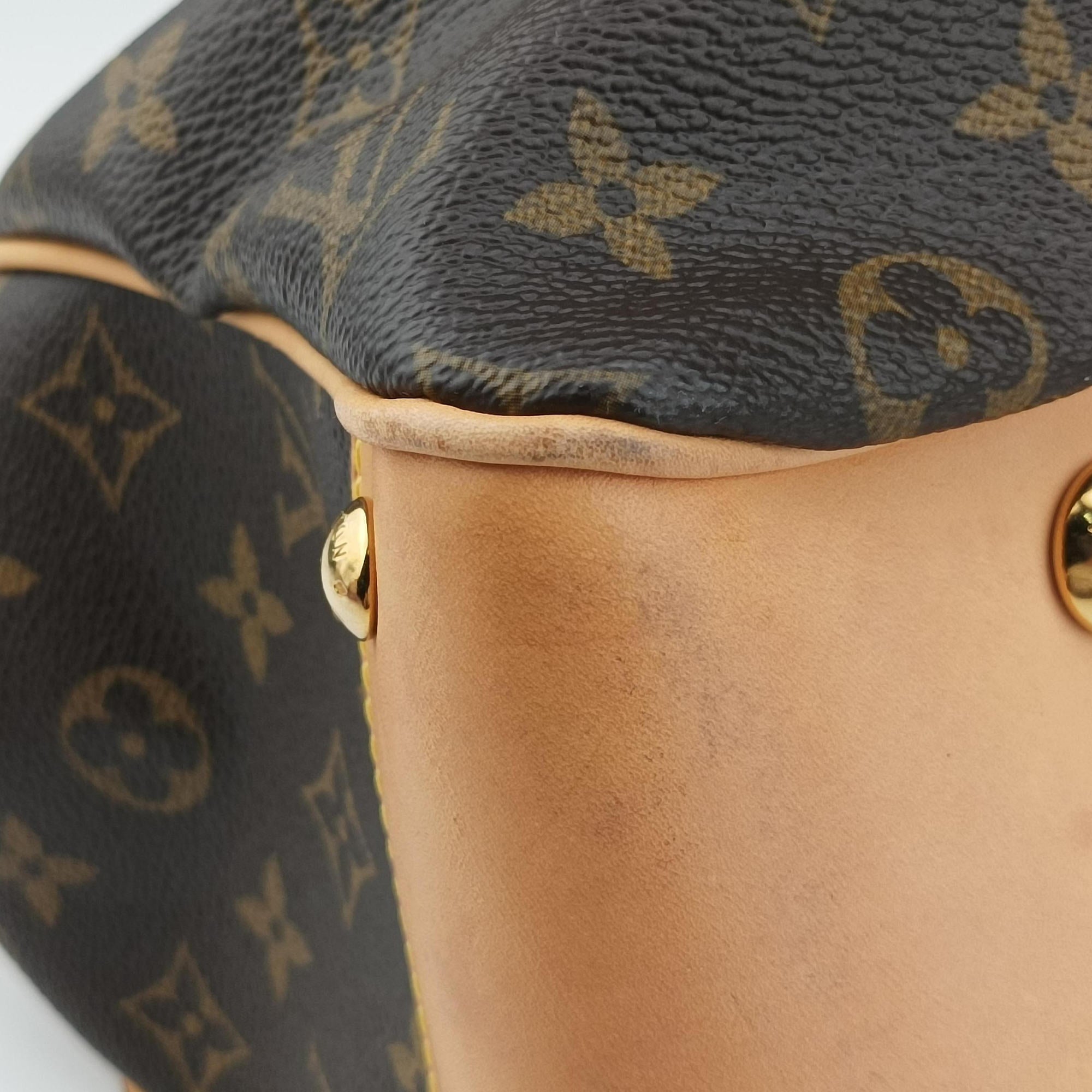 Pre-owned Louis Vuitton BOETIE MM Brown Monogram Canvas M45714 handbag | stylenewstar