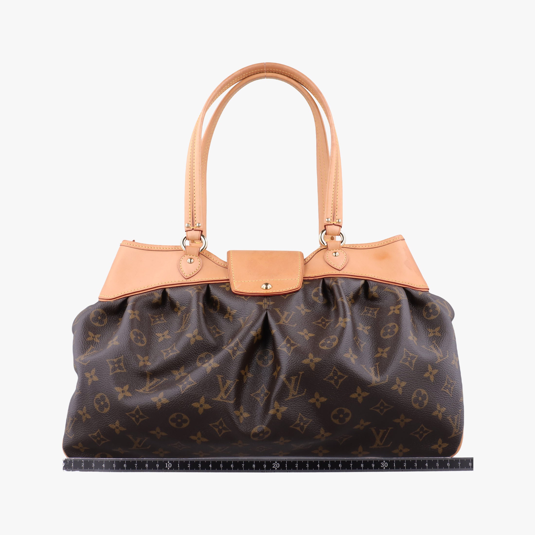 Pre-owned Louis Vuitton BOETIE MM Brown Monogram Canvas M45714 handbag | stylenewstar