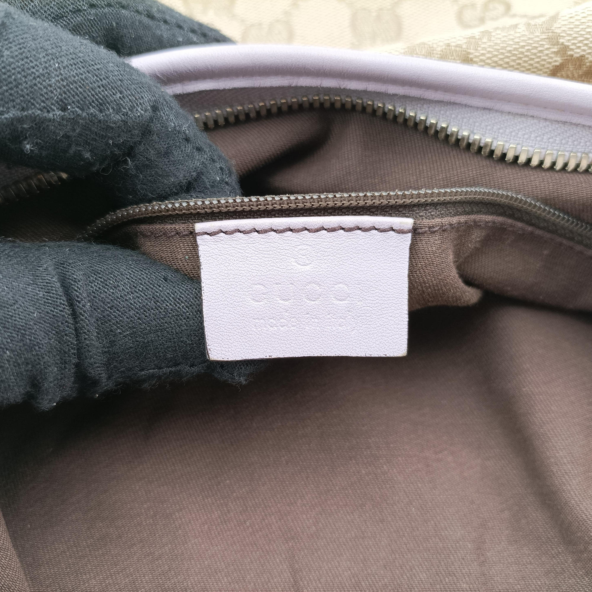 Secondhand Gucci Princy Purple × Beige Leather×Canvas 204939 shoulderbag | stylenewstar
