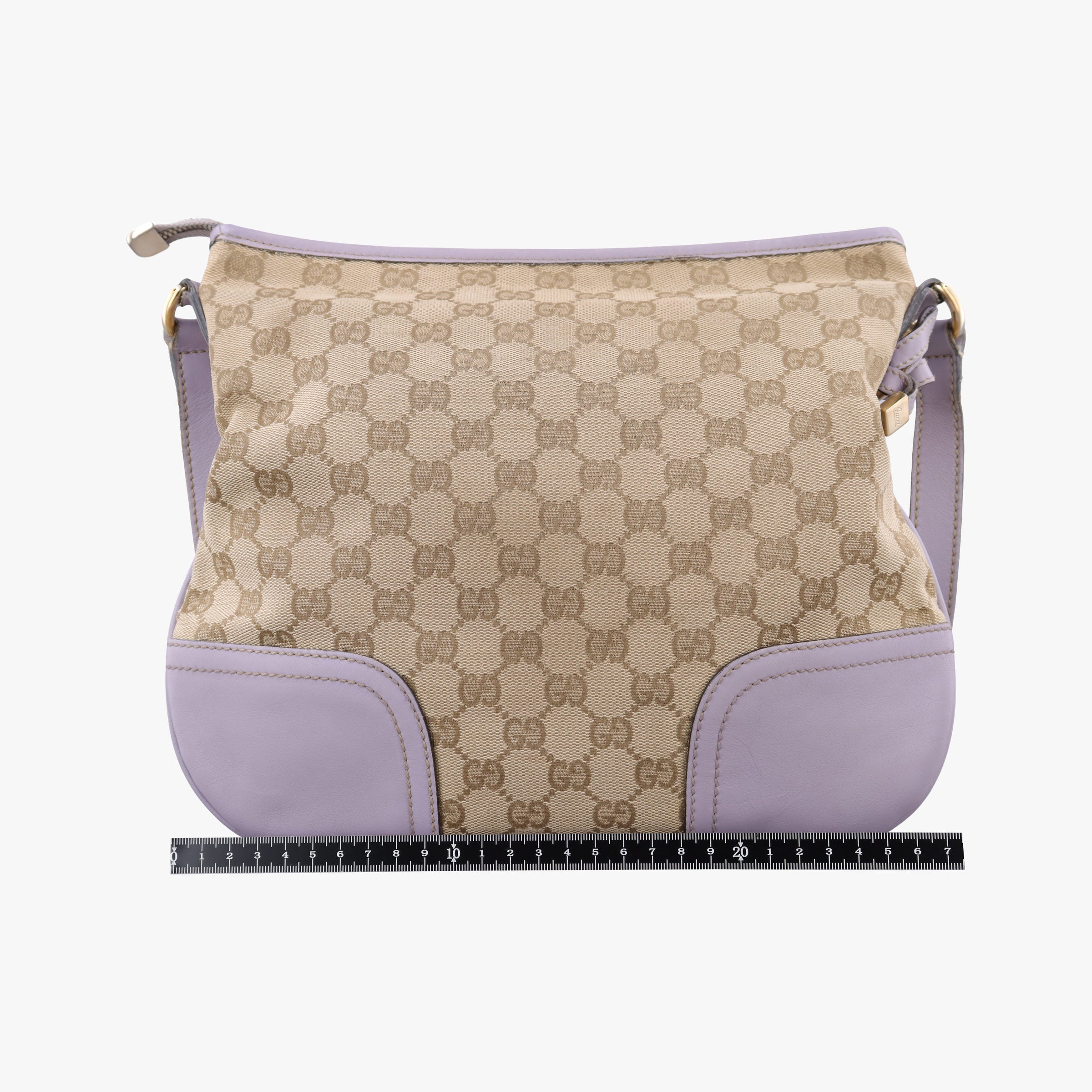 Secondhand Gucci Princy Purple × Beige Leather×Canvas 204939 shoulderbag | stylenewstar