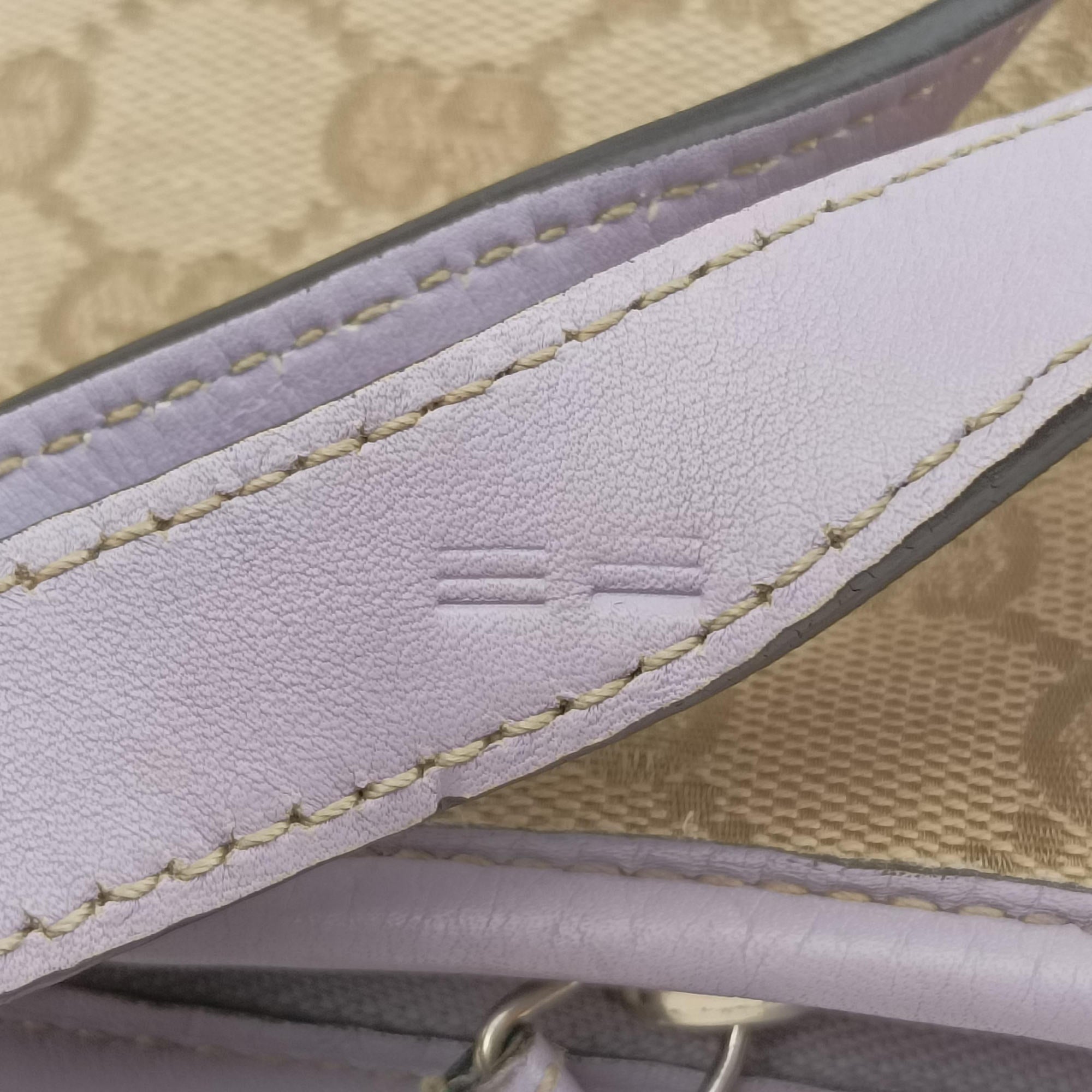 Secondhand Gucci Princy Purple × Beige Leather×Canvas 204939 shoulderbag | stylenewstar