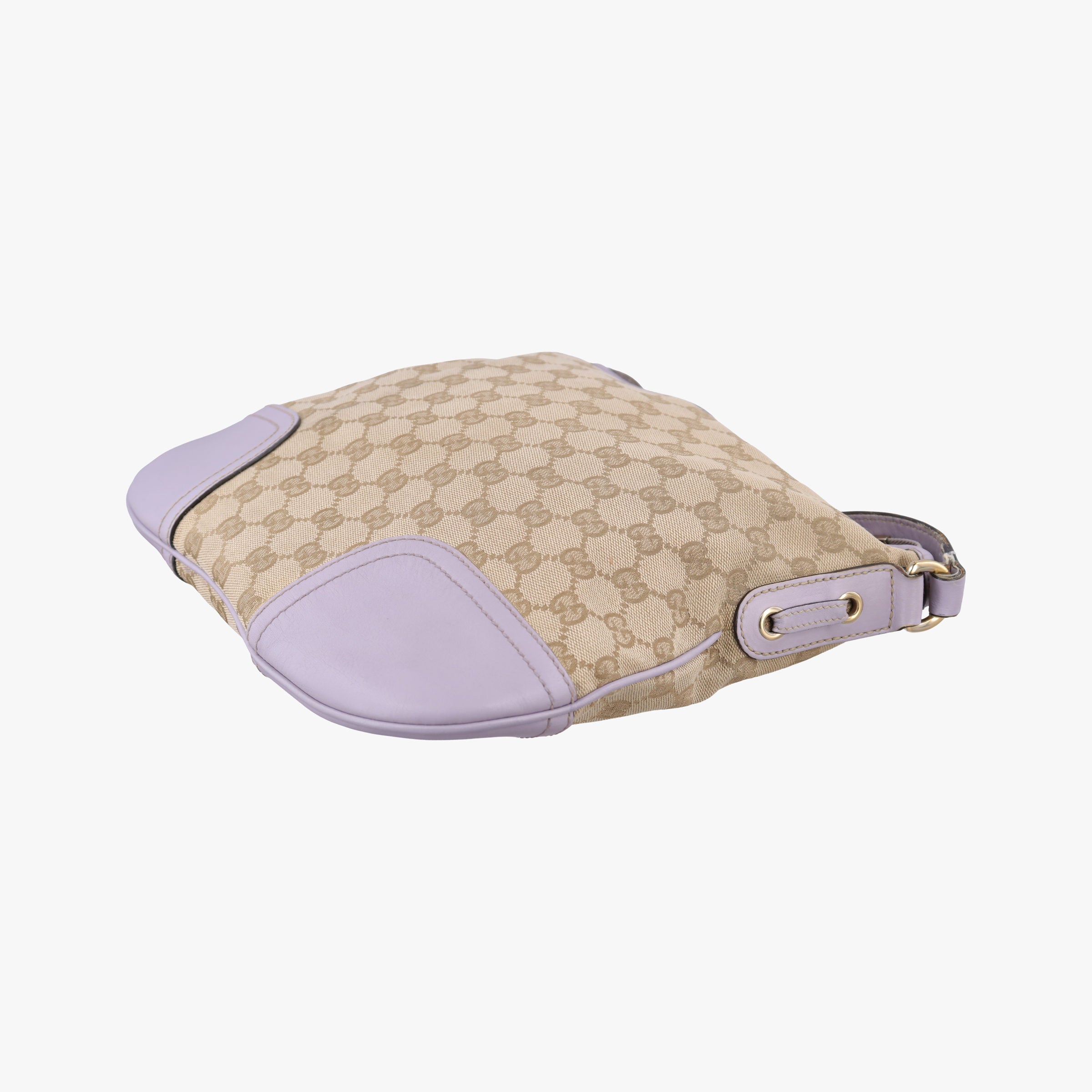 Secondhand Gucci Princy Purple × Beige Leather×Canvas 204939 shoulderbag | stylenewstar