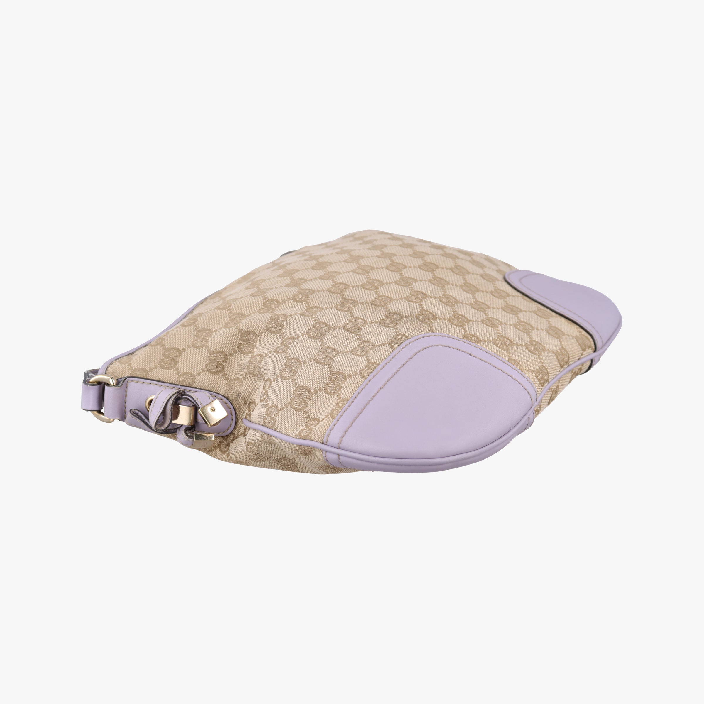 Secondhand Gucci Princy Purple × Beige Leather×Canvas 204939 shoulderbag | stylenewstar