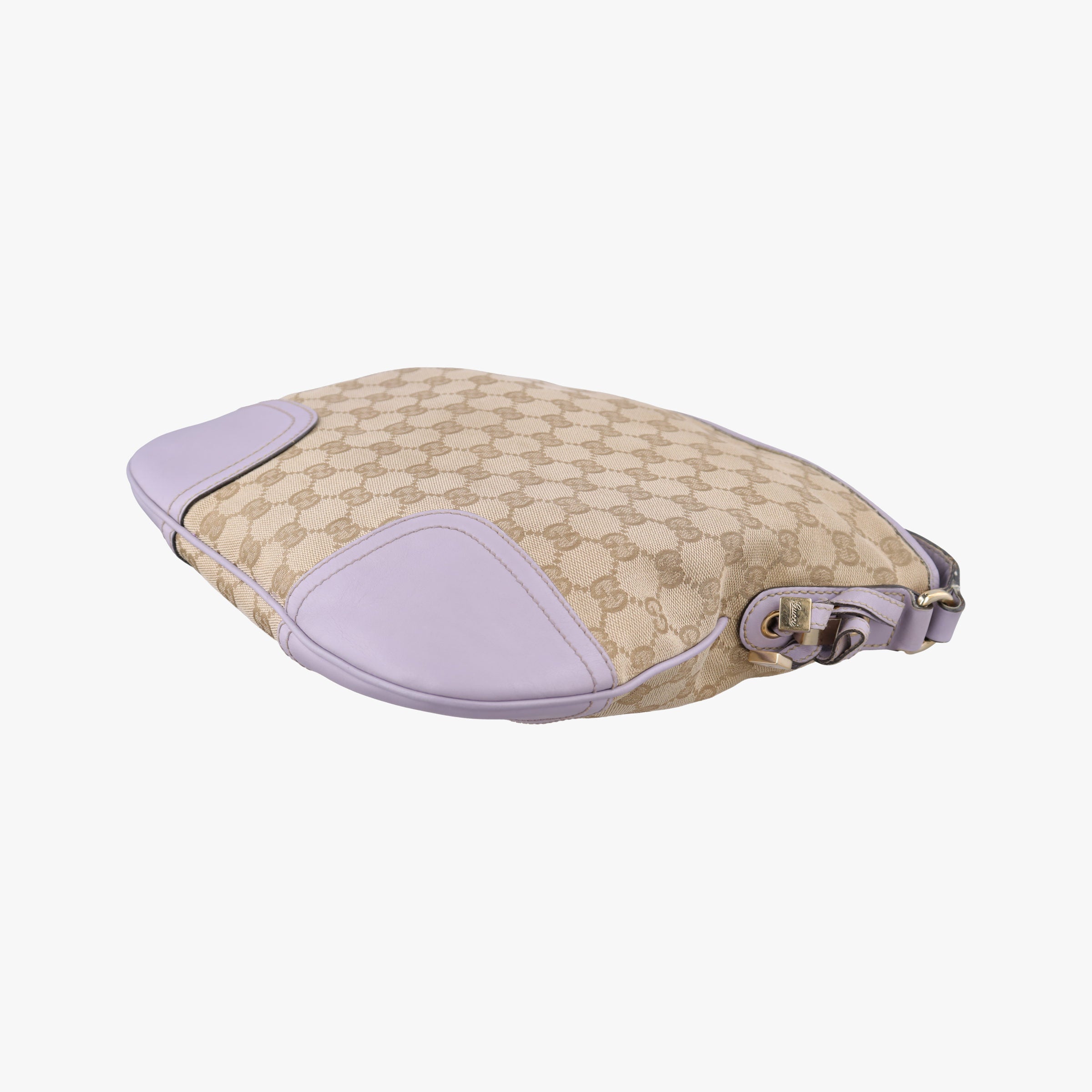 Secondhand Gucci Princy Purple × Beige Leather×Canvas 204939 shoulderbag | stylenewstar