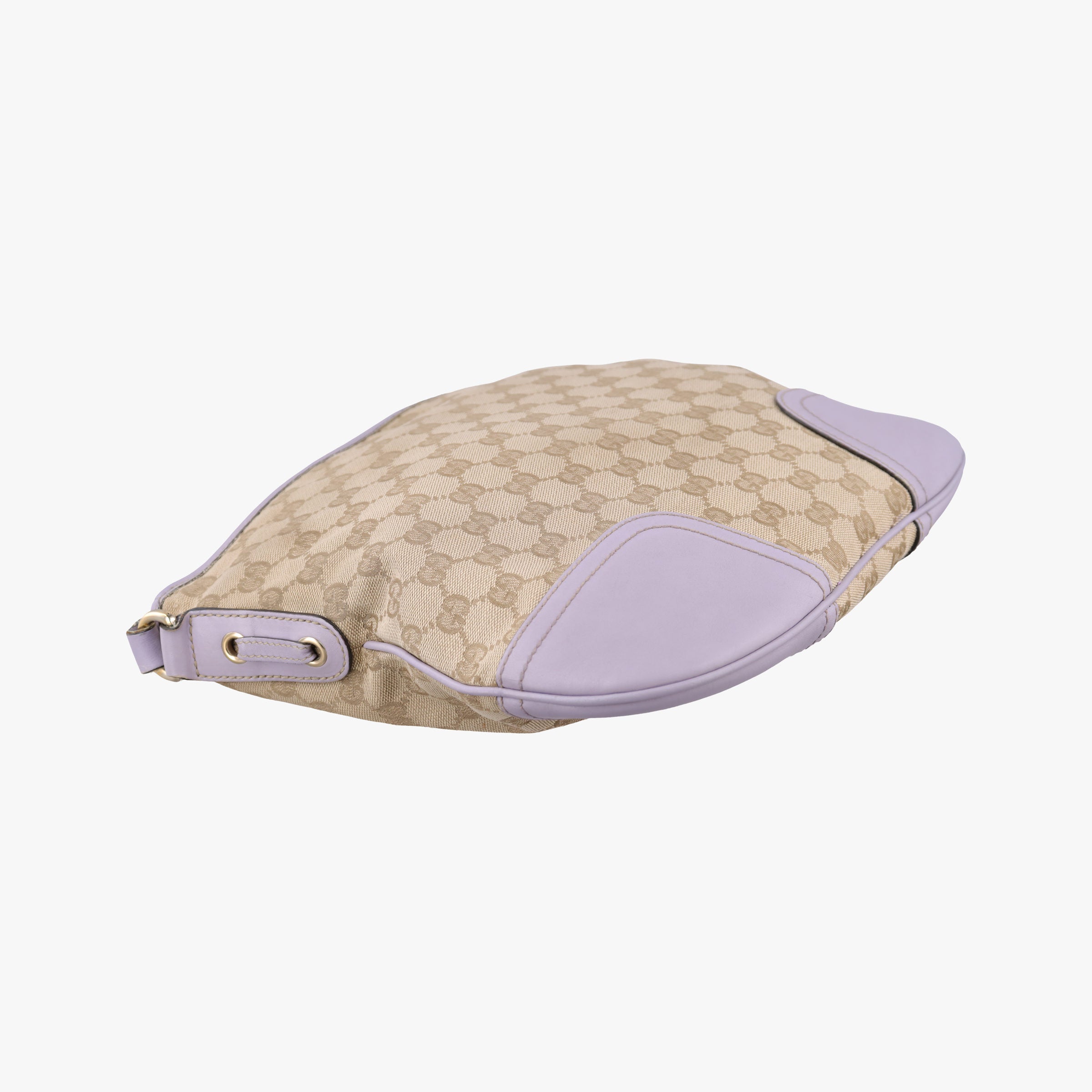 Secondhand Gucci Princy Purple × Beige Leather×Canvas 204939 shoulderbag | stylenewstar