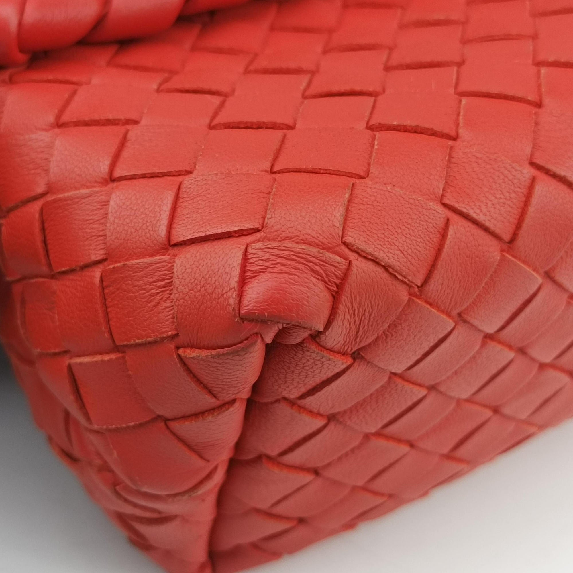 Secondhand Bottega Veneta Intrecciato Olimpia Orange lambskin  shoulderbag | stylenewstar