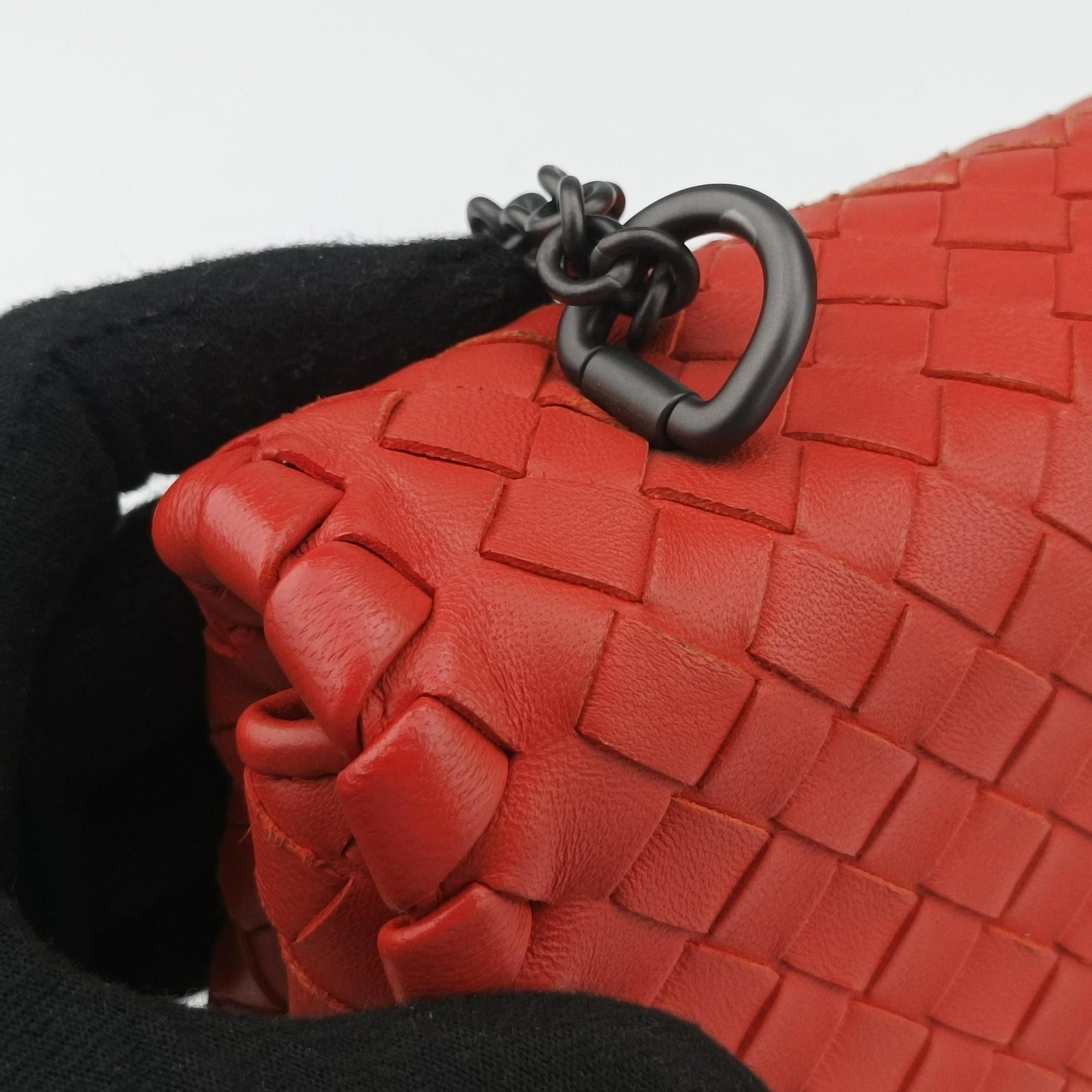 Secondhand Bottega Veneta Intrecciato Olimpia Orange lambskin  shoulderbag | stylenewstar