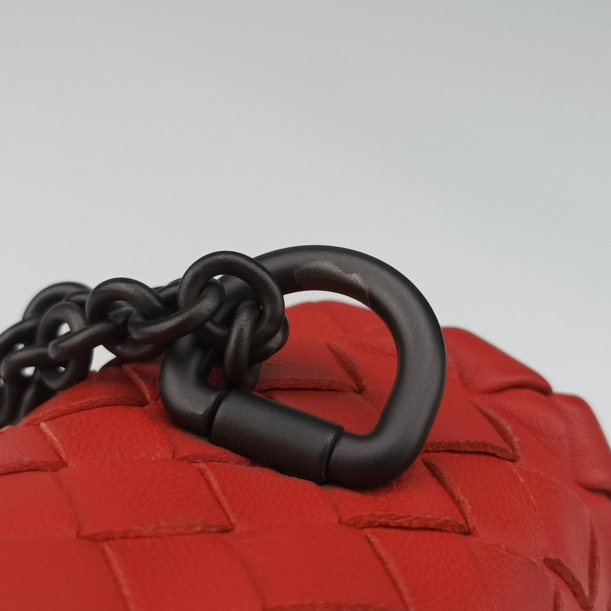 Secondhand Bottega Veneta Intrecciato Olimpia Orange lambskin  shoulderbag | stylenewstar