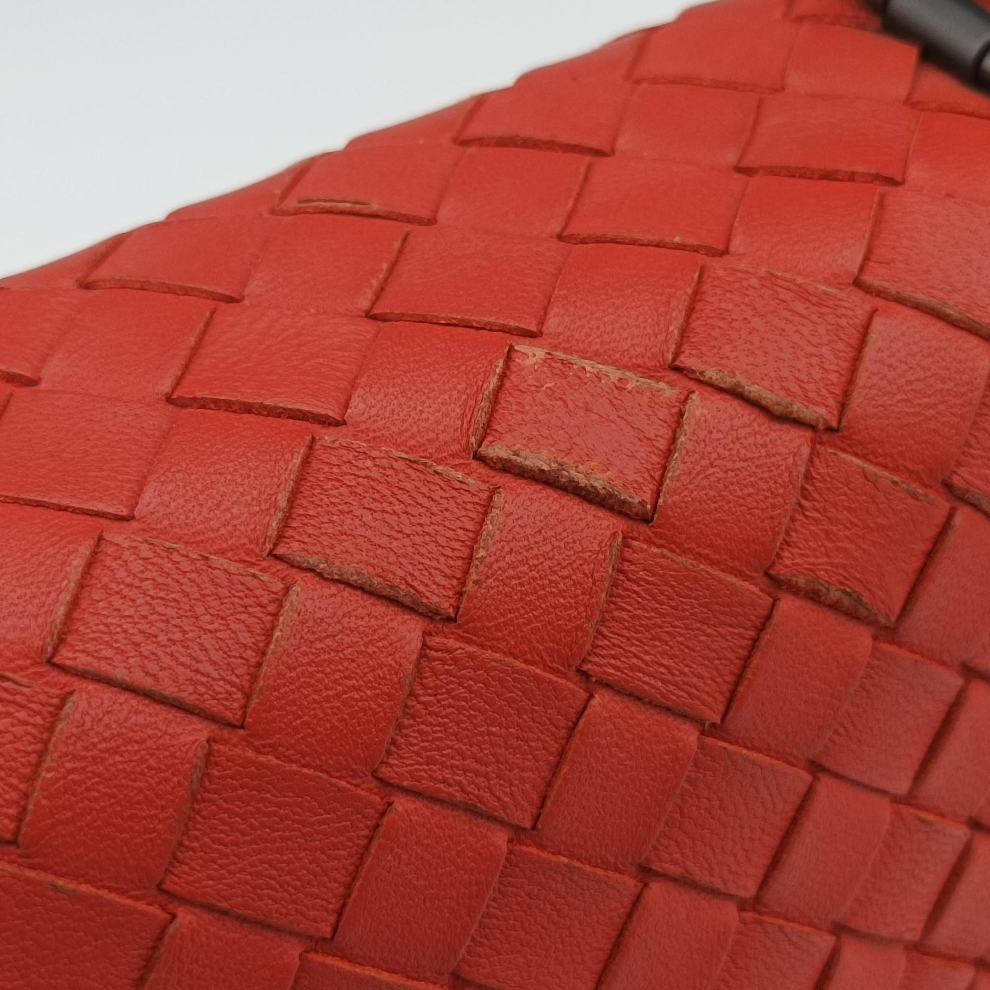Secondhand Bottega Veneta Intrecciato Olimpia Orange lambskin  shoulderbag | stylenewstar