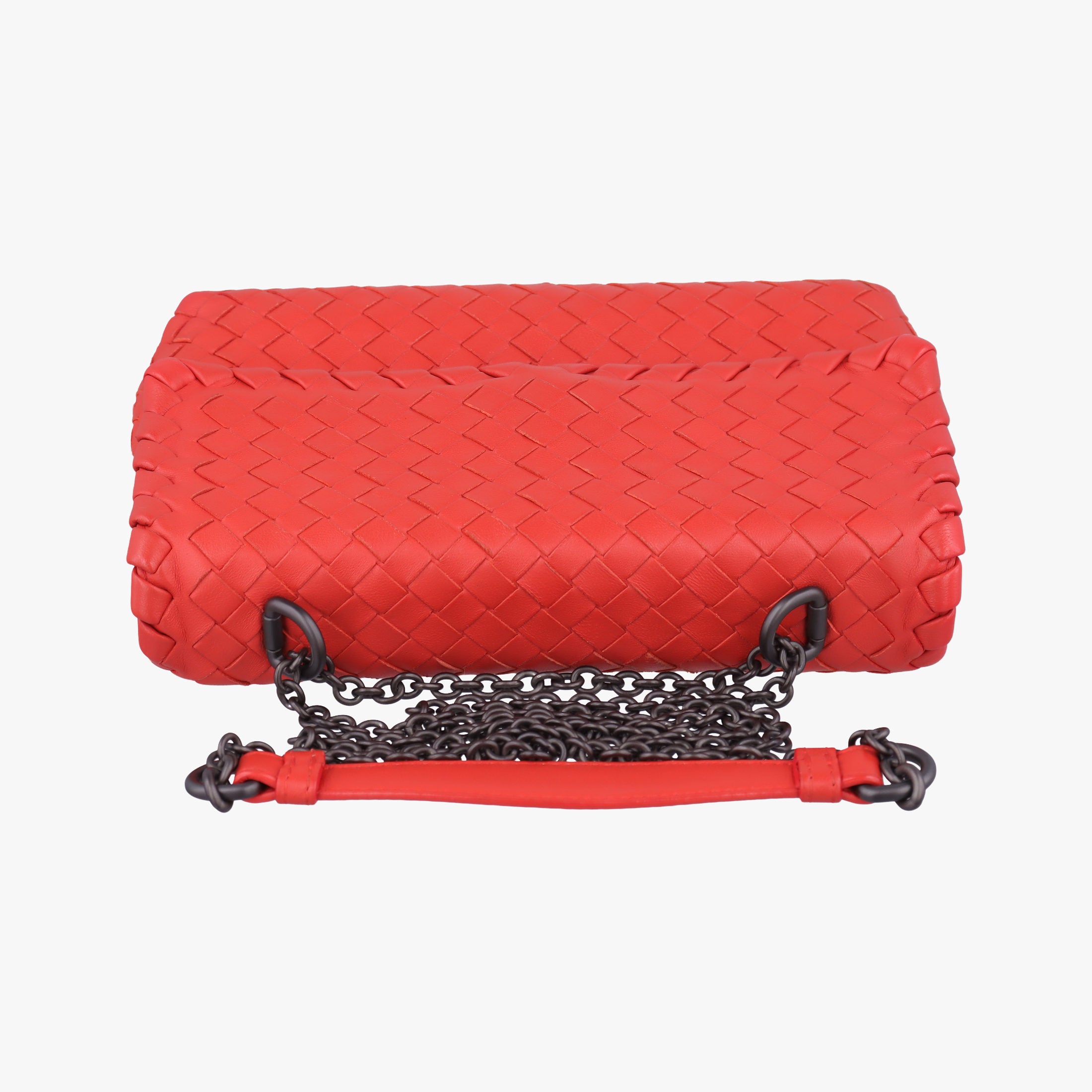 Secondhand Bottega Veneta Intrecciato Olimpia Orange lambskin  shoulderbag | stylenewstar