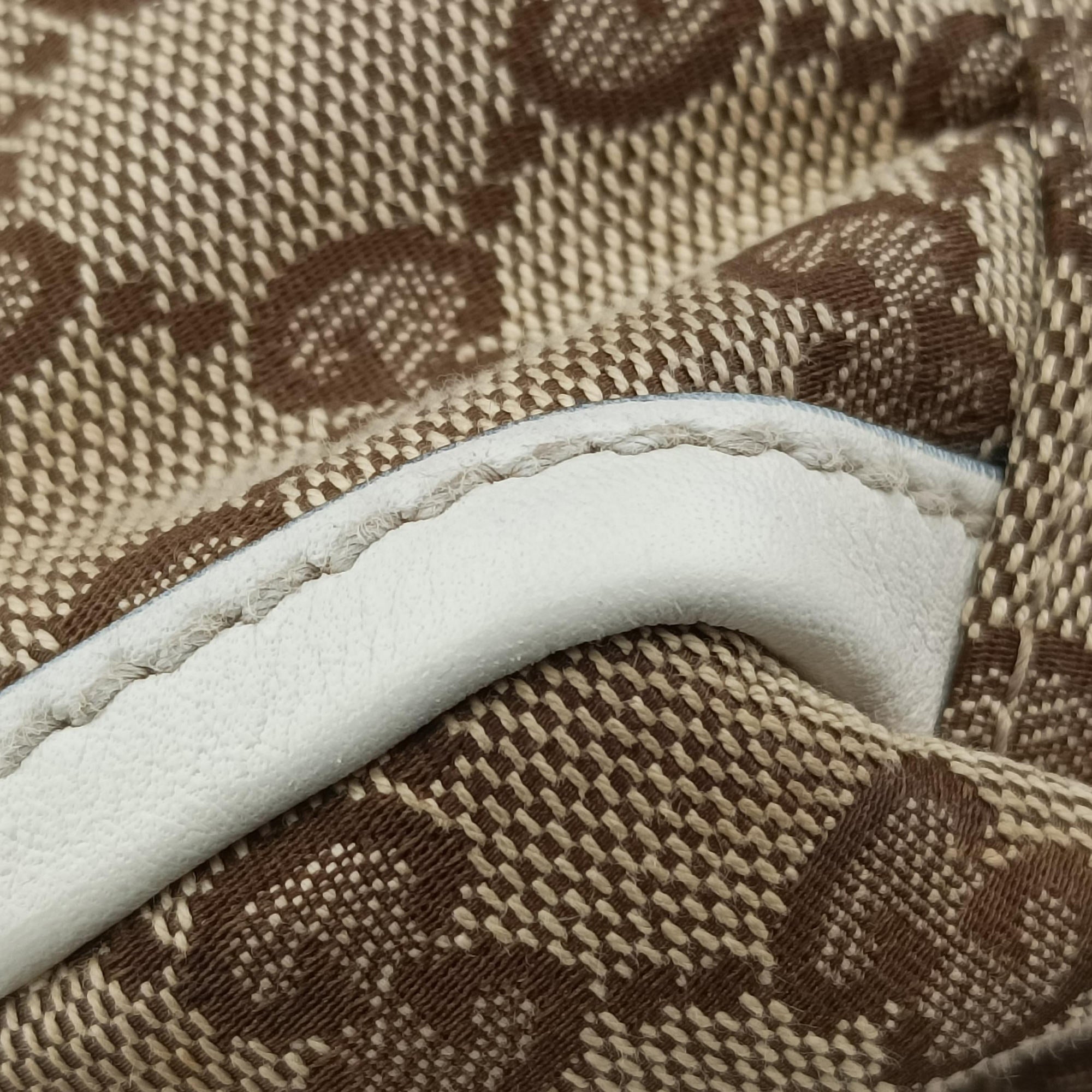 Secondhand Gucci Abbey D-ring Hobo Beige×White canvas×leather 189833 handbag | stylenewstar