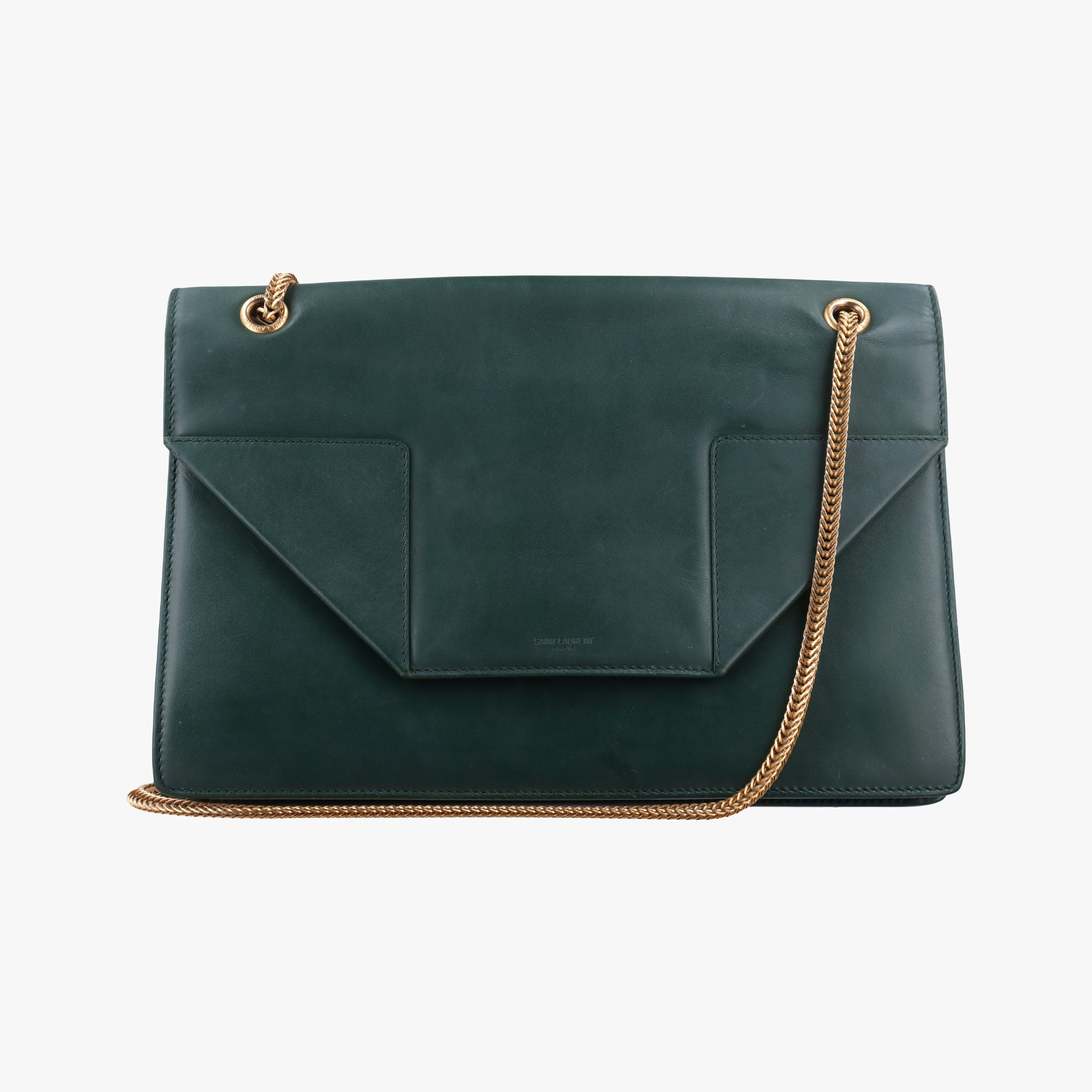 Pre-owned Yves Saint Laurent BETTY Green Leather 314515 shoulderbag | stylenewstar