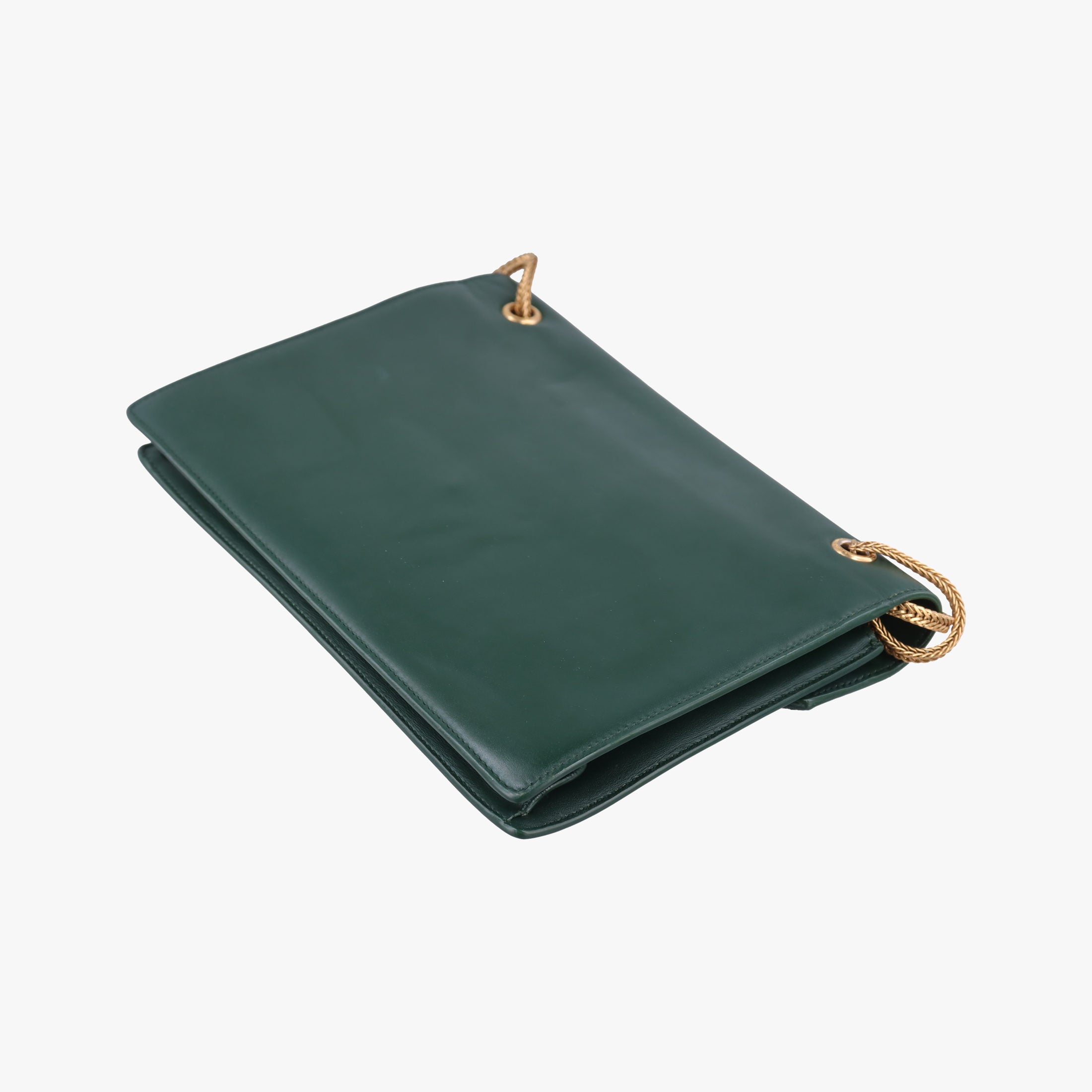 Pre-owned Yves Saint Laurent BETTY Green Leather 314515 shoulderbag | stylenewstar