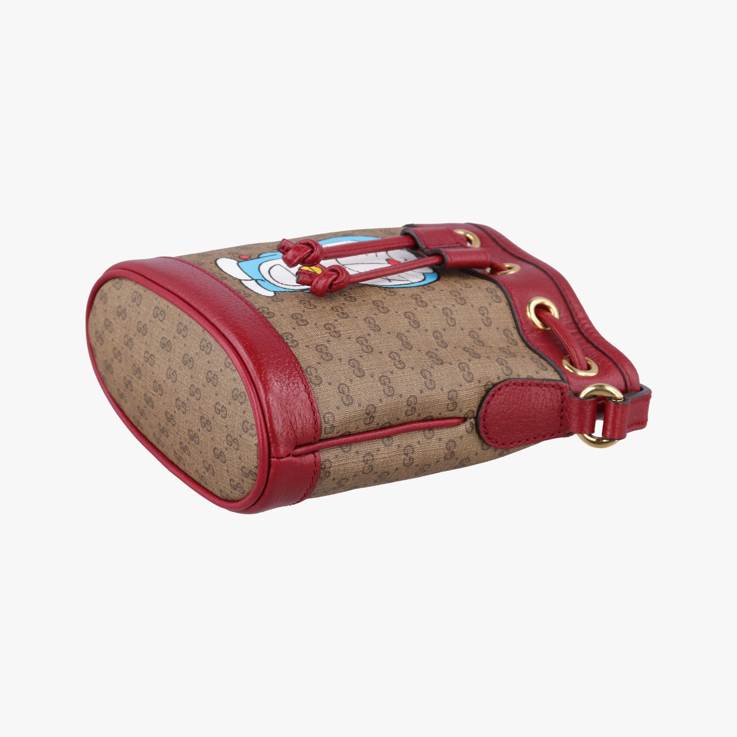 Secondhand Gucci Doraemon collaboration Brown×Red×Multicolor PVC coated canvas×Leather 647801 shoulderbag | stylenewstar
